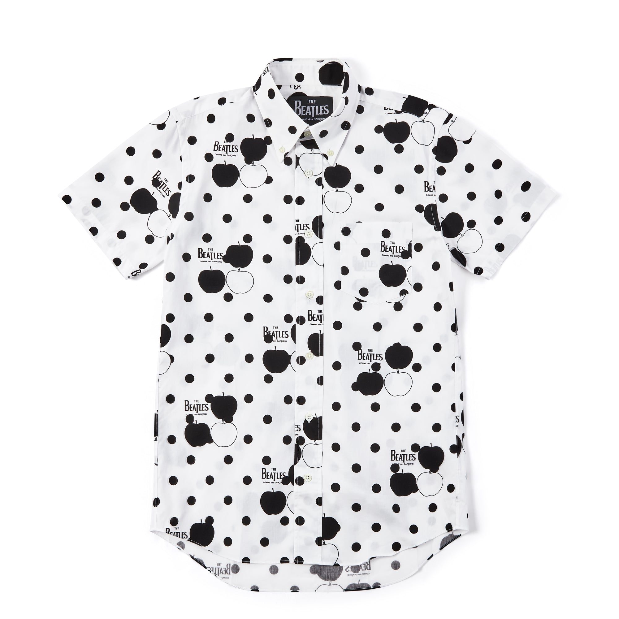 CDG Beatles - Shirt - (White with Black/Green Apples) view 1
