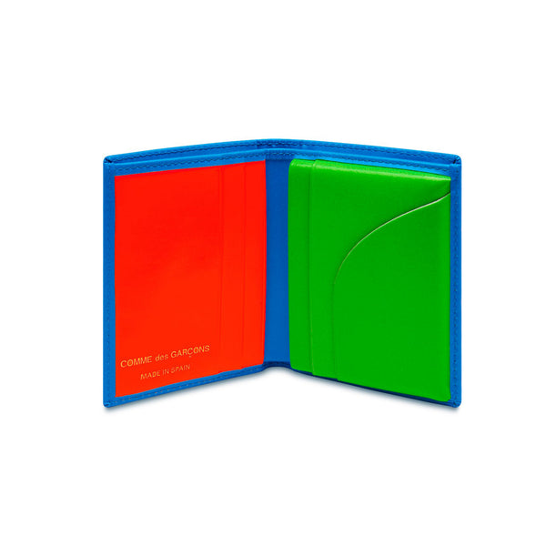 CDG Wallet - Super Fluo Blue/Green Bifold Wallet - (SA0641SF)