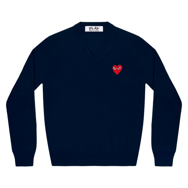 Play - Red V Neck Sweater - (Navy)