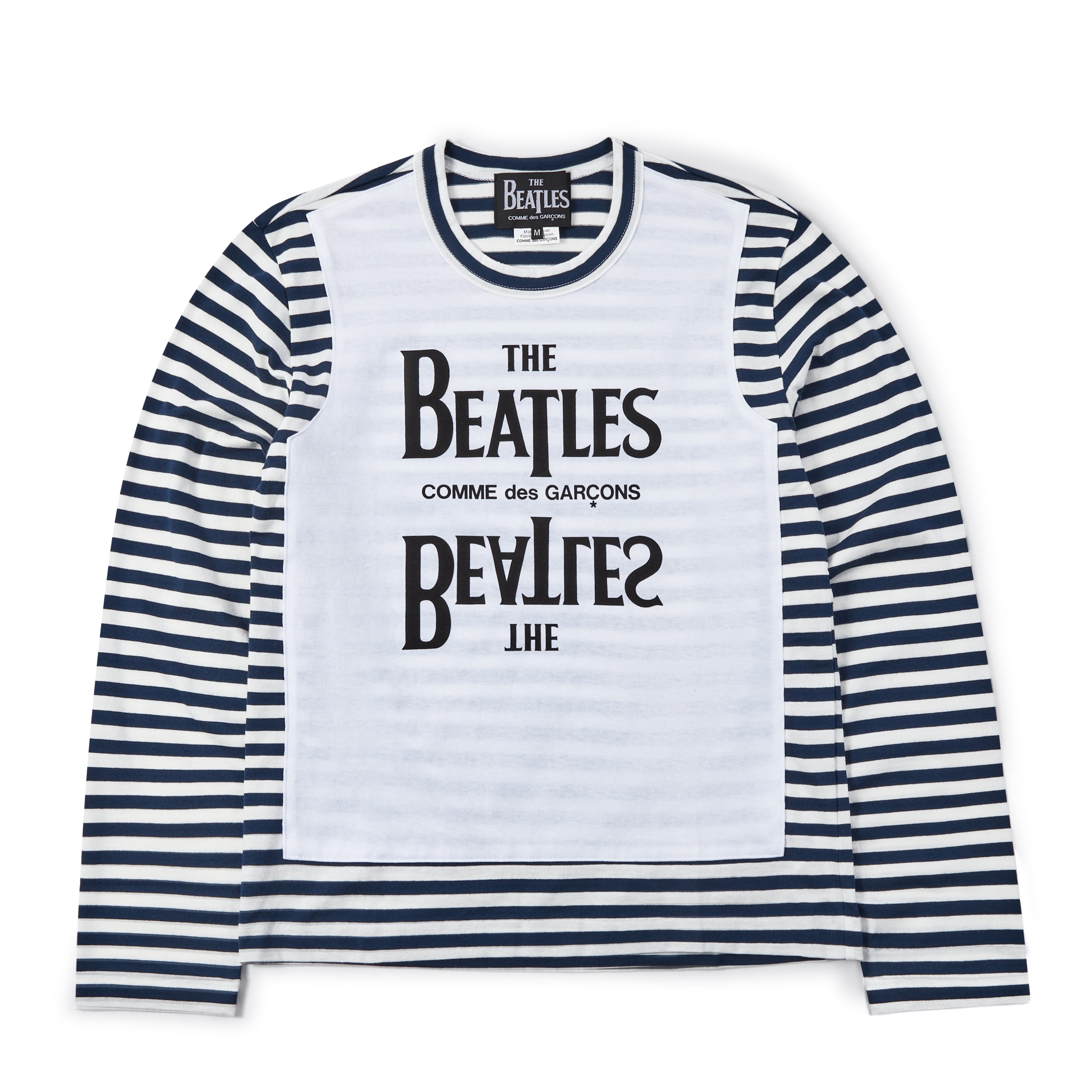 CDG Beatles - Stripe T-Shirt - (Black/White Stripe)