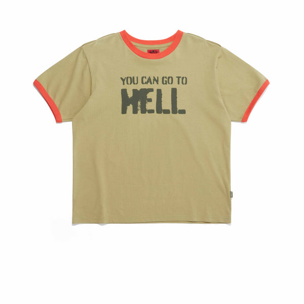 Heaven by Marc Jacobs - Women’s Go To Hell Ringer T-Shirt - (Green)