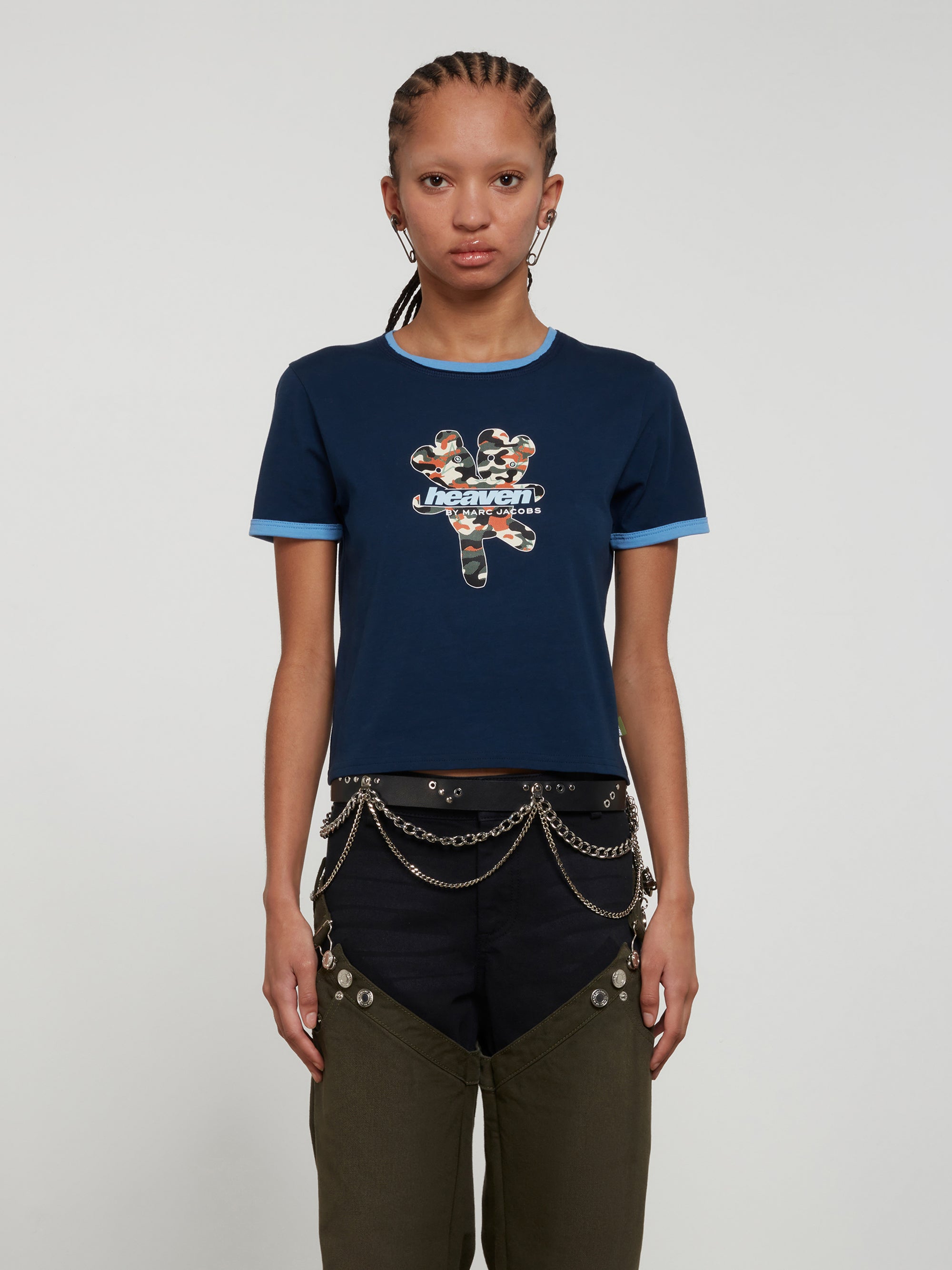 Heaven by Marc Jacobs - Women’s Logo Baby Tee - (Navy) view 2