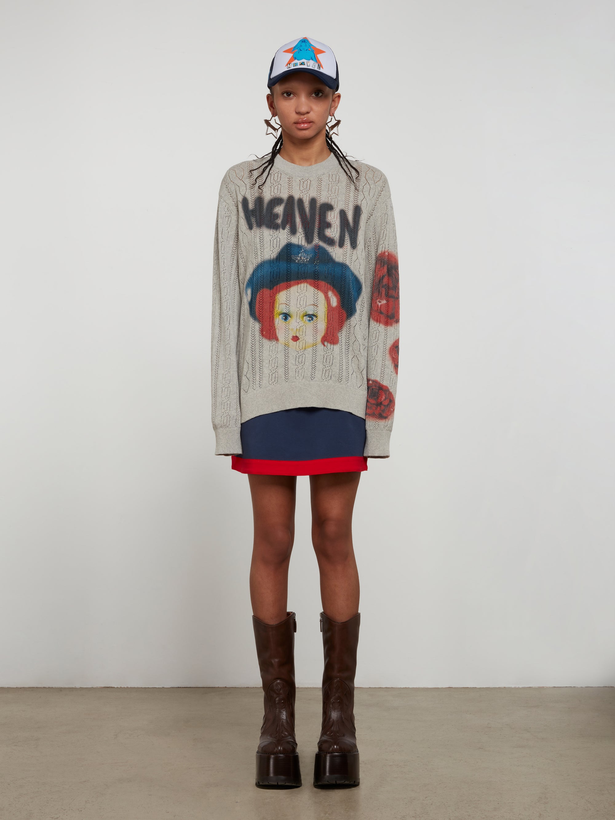 Heaven by Marc Jacobs - Women’s Airbrush Print Sweater - (Grey) view 5