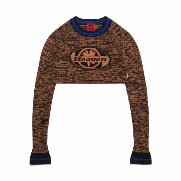 Heaven by Marc Jacobs - Women’s Circle Logo Cropped Sweater - (Brown Multi)