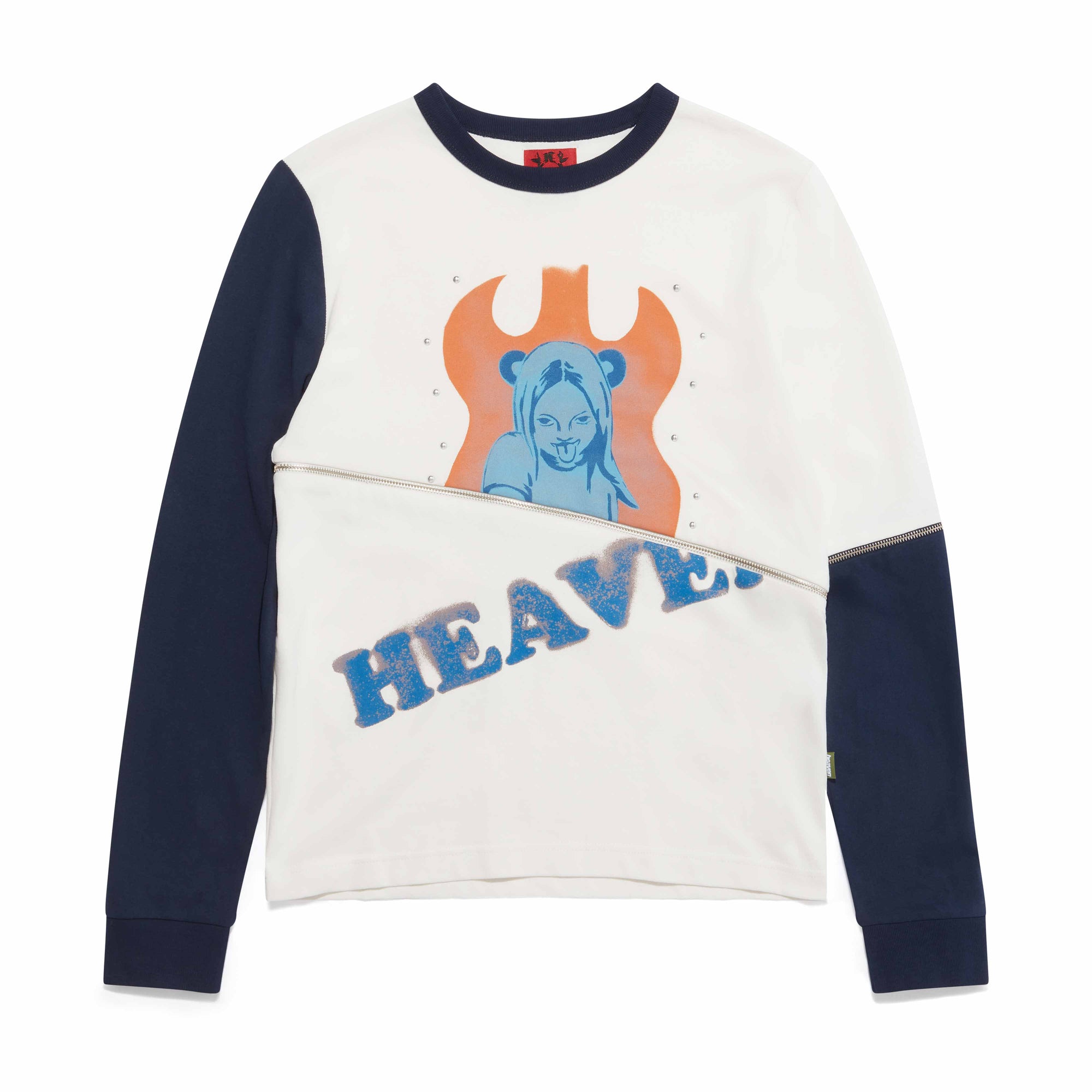 Heaven by Marc Jacobs - Women’s Zip Off Longsleeve T-Shirt - (Chalk) view 1