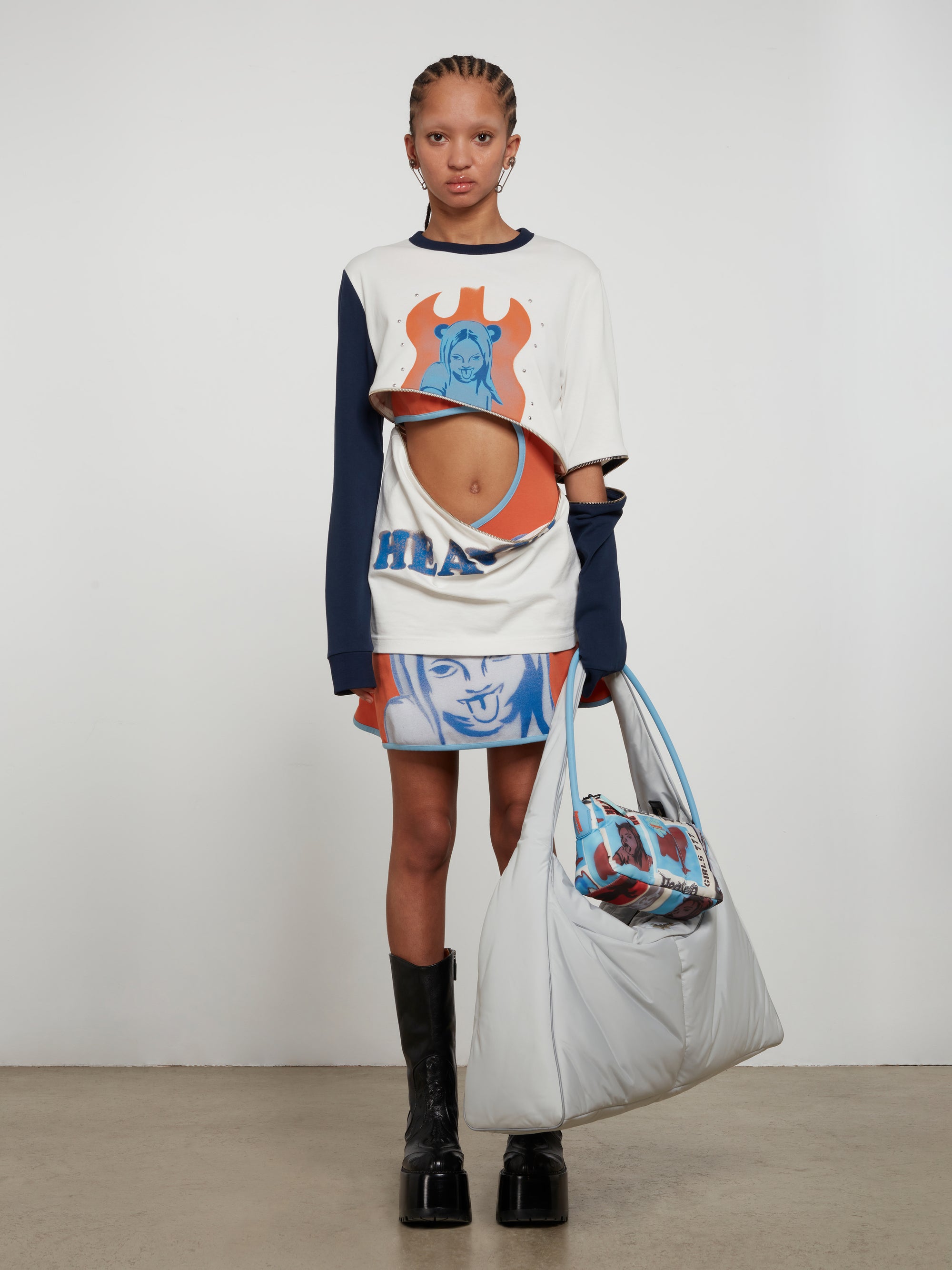 Heaven by Marc Jacobs - Women’s Zip Off Longsleeve T-Shirt - (Chalk) view 5