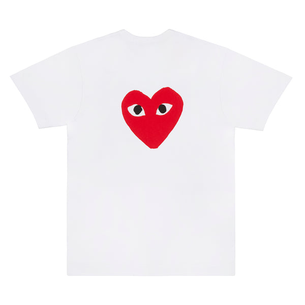 Play - T-Shirt with Red Heart - (White)