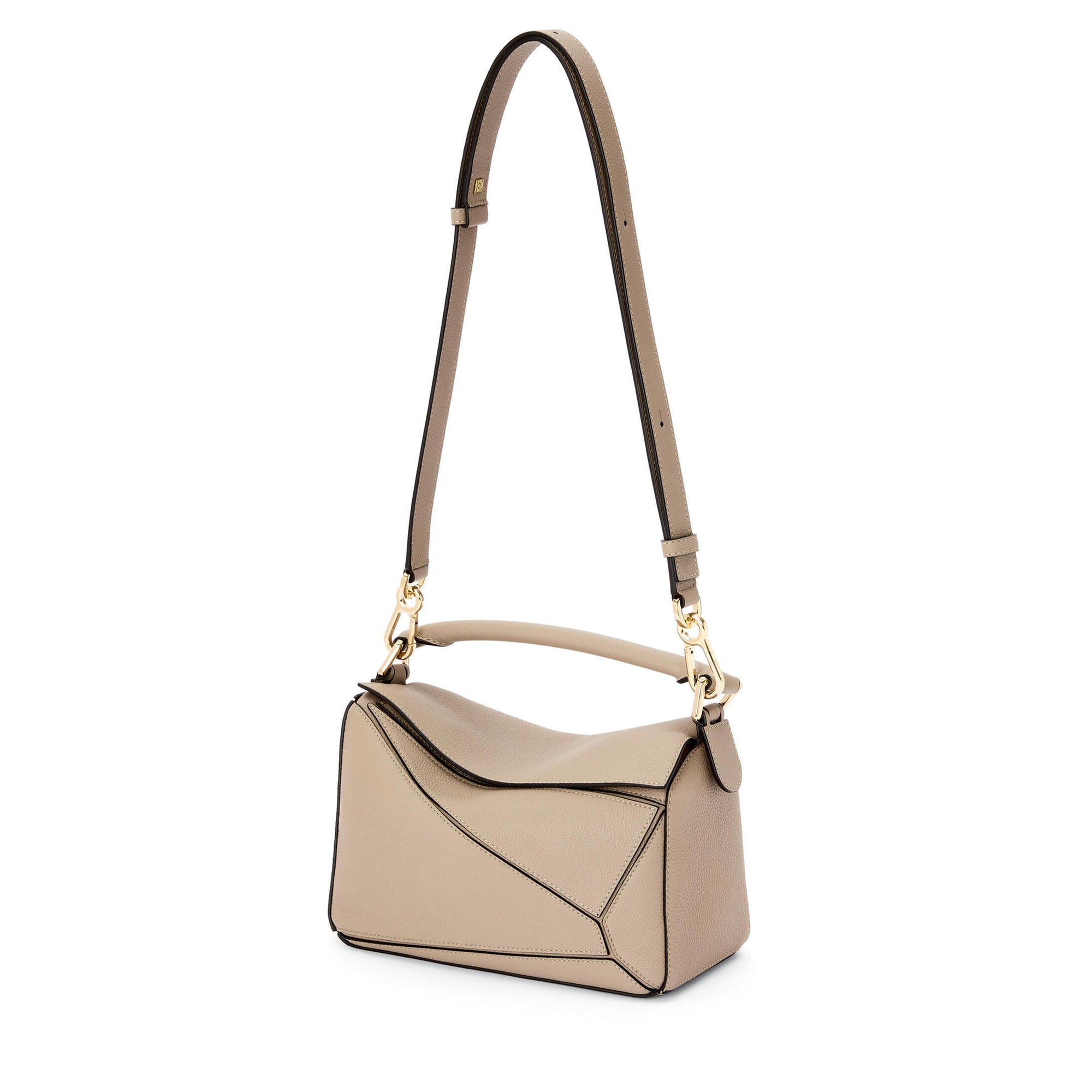 Loewe Puzzle Small Textured-leather Shoulder Bag - Sand