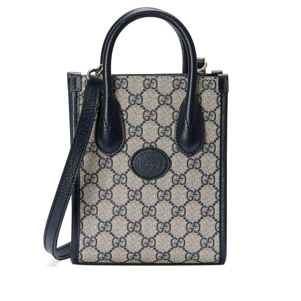 Gucci - Mini Interlocking G Tote Bag - (Beige/Black)