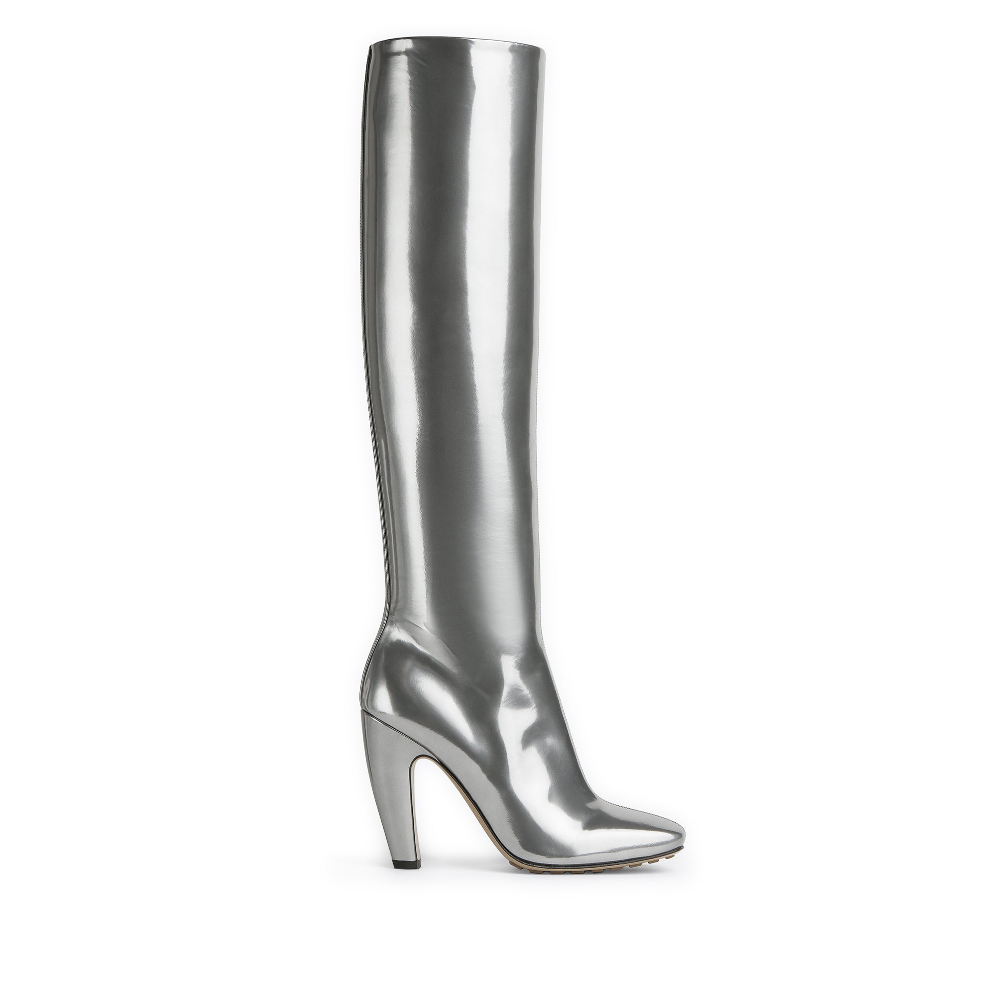 Bottega Veneta - Women’s Canalazzo Calfskin Boots - (Silver) view 1