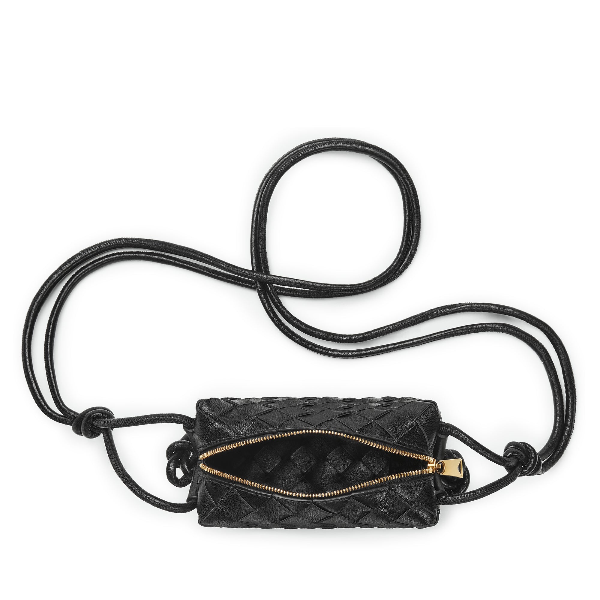 Bottega Veneta Women's Candy Loop Camera Bag (Black/Gold)