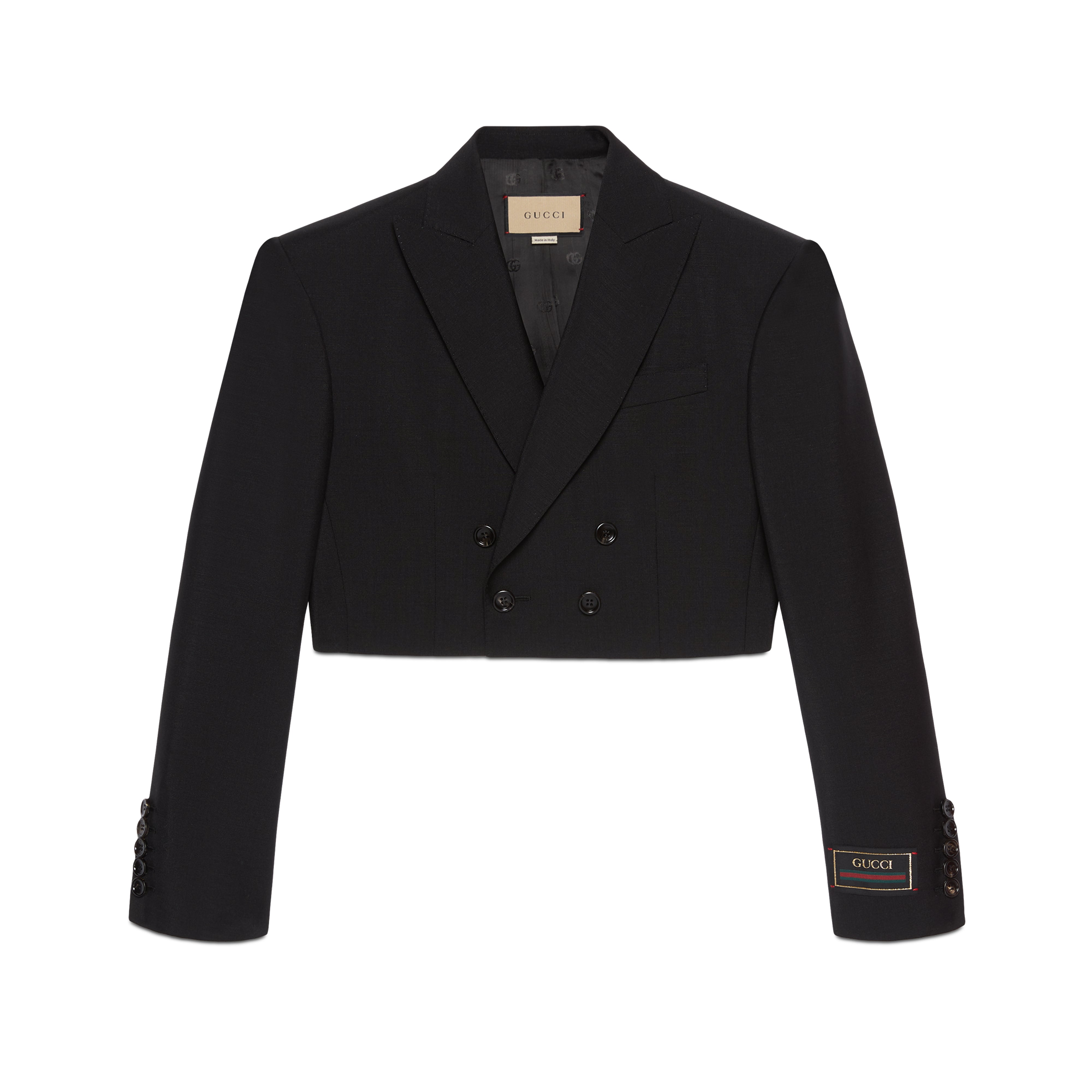 Gucci Women's Mohair Cropped Jackets (Black) | Dover Street Market E ...