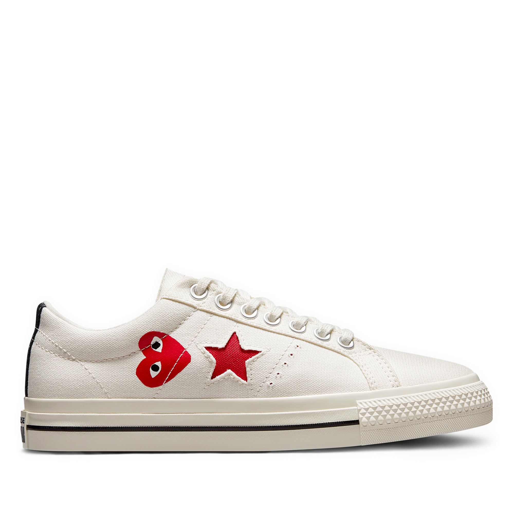 Play Converse - Red Heart One Star - (White) view 1