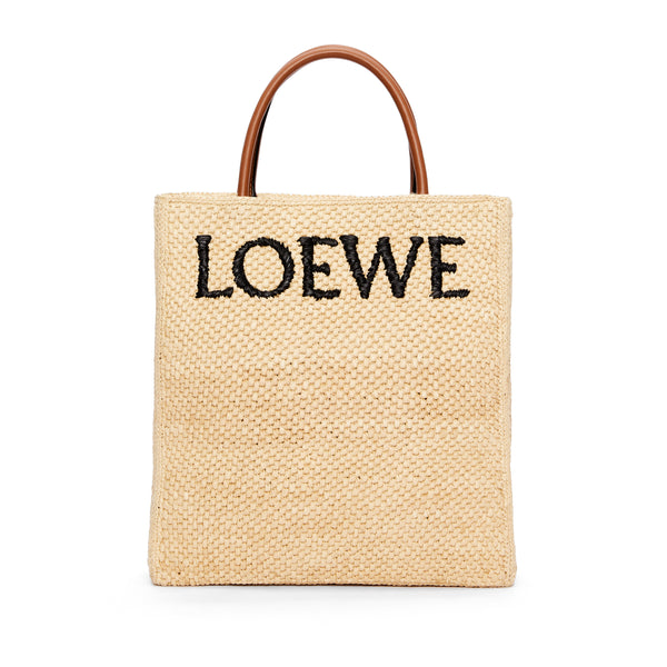 Loewe - Women’s Small Raphia Tote Bag - (Natural/Black)