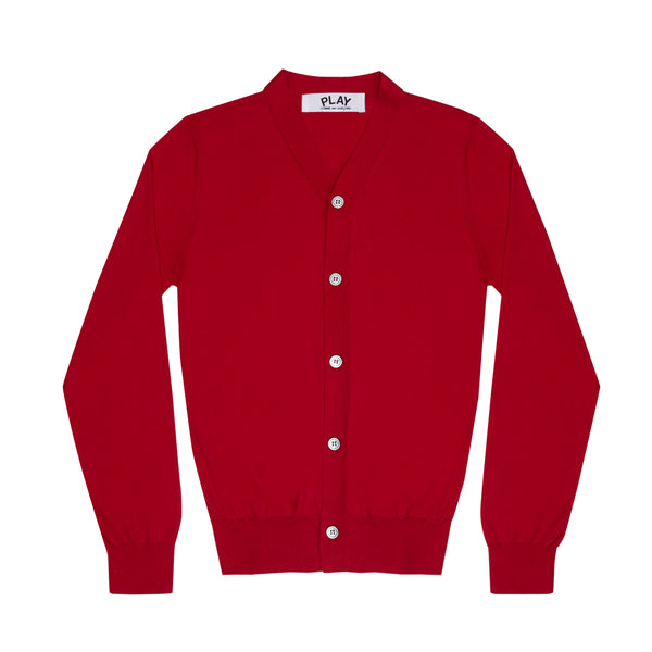 Play - Little Red Heart Men’s Cotton Cardigan - (Red)
