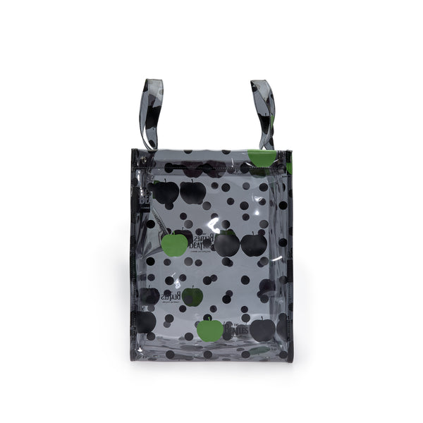 CDG Beatles - Small PVC Apple & Dot Tote - (VB-K201 Black)