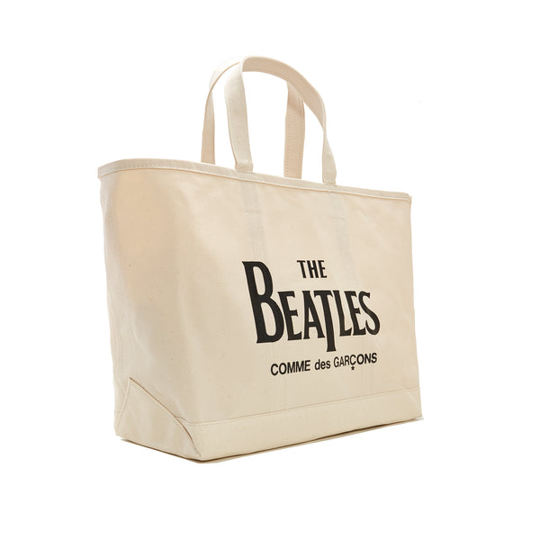 CDG Beatles - Canvas Big Tote Bag - (Natural)