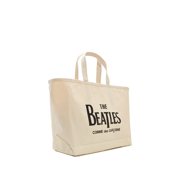 CDG Beatles - Canvas Small Tote Bag - (Natural)