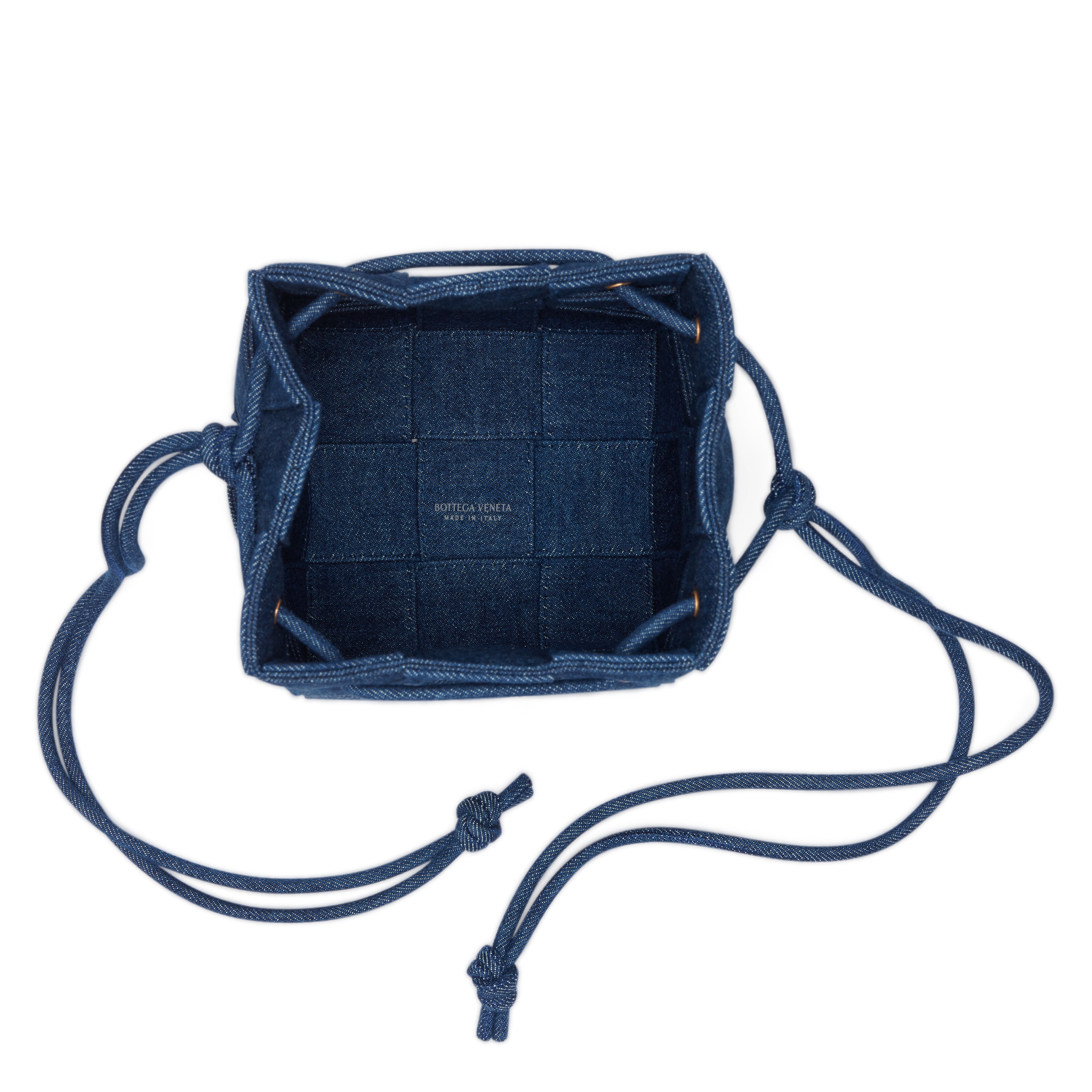 Bottega Veneta - Women's Mini Cassette Denim Bucket Bag - (Blue