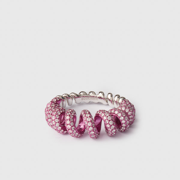 Boochier - L Pink Diamond Slinkee Ring