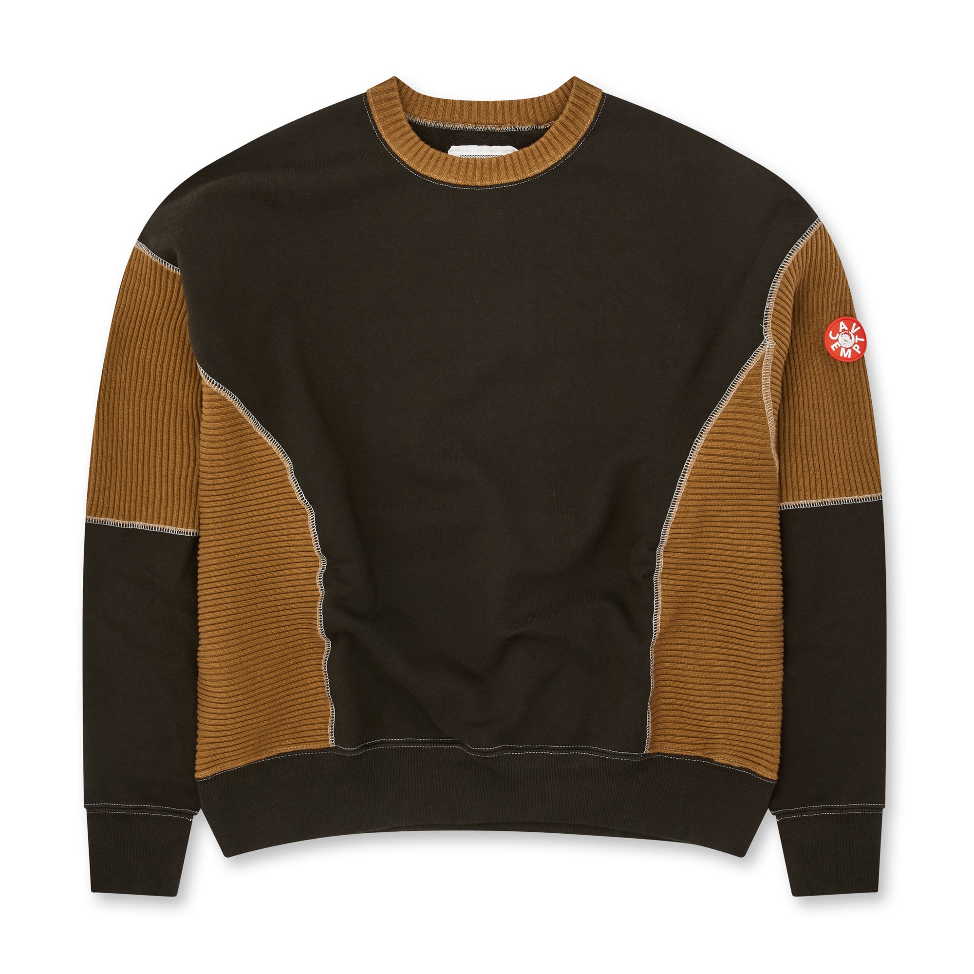 Cav Empt - Wide Rib Cut Crew Neck - (Black) view 1, Click to Zoom in