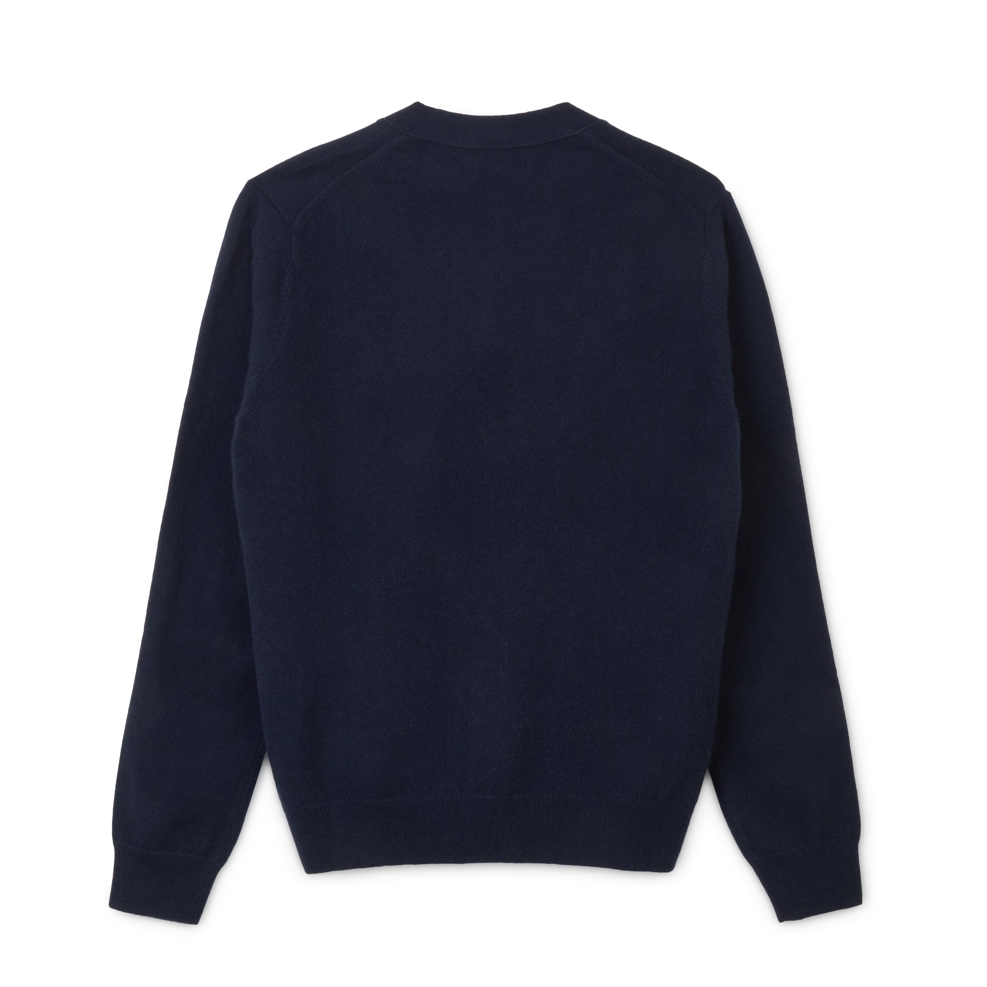 CDG Shirt Forever - V-Neck Lambswool Cardigan - (Navy) view 2