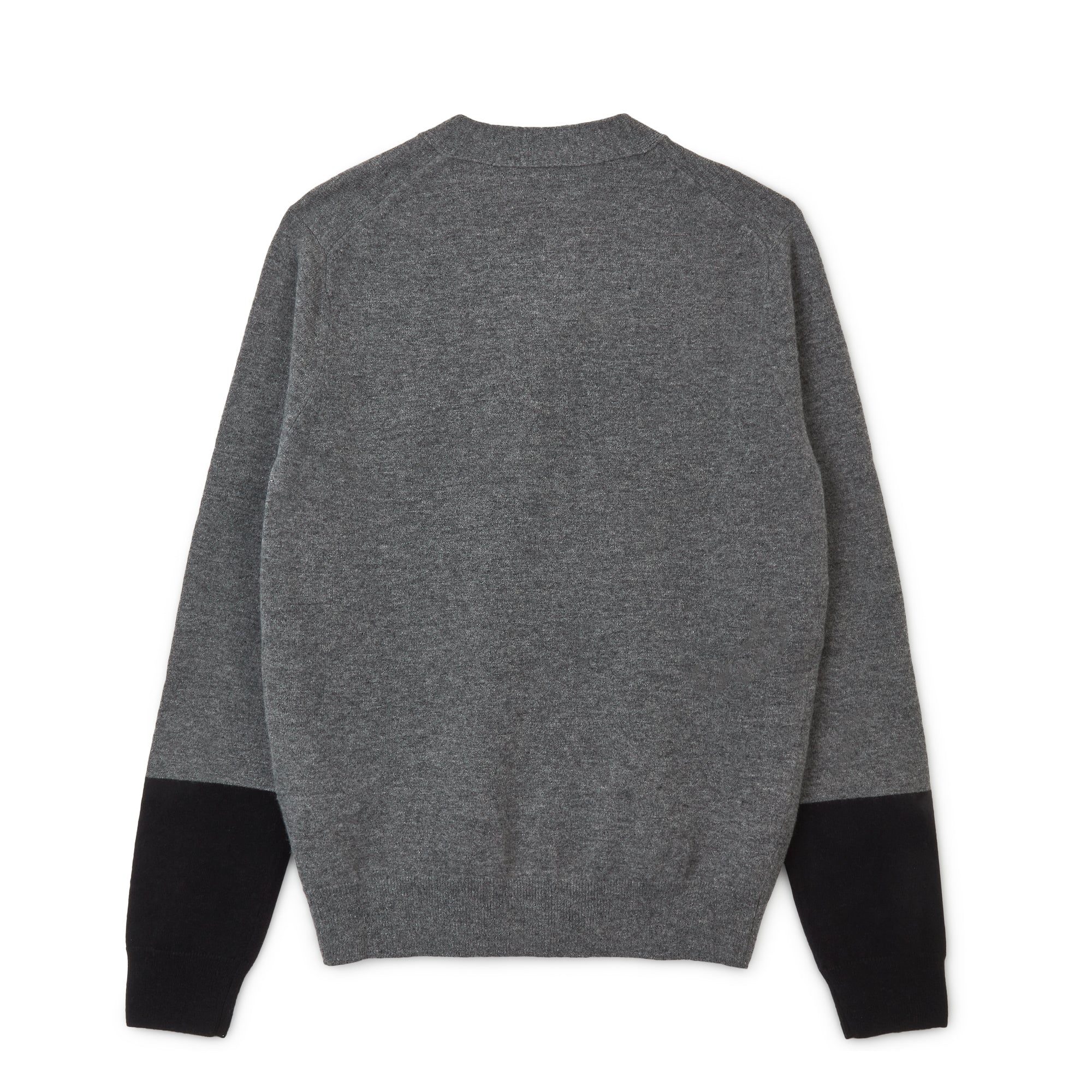 CDG Shirt Forever - V-Neck Contrast Cardigan - (Grey/Black) view 2