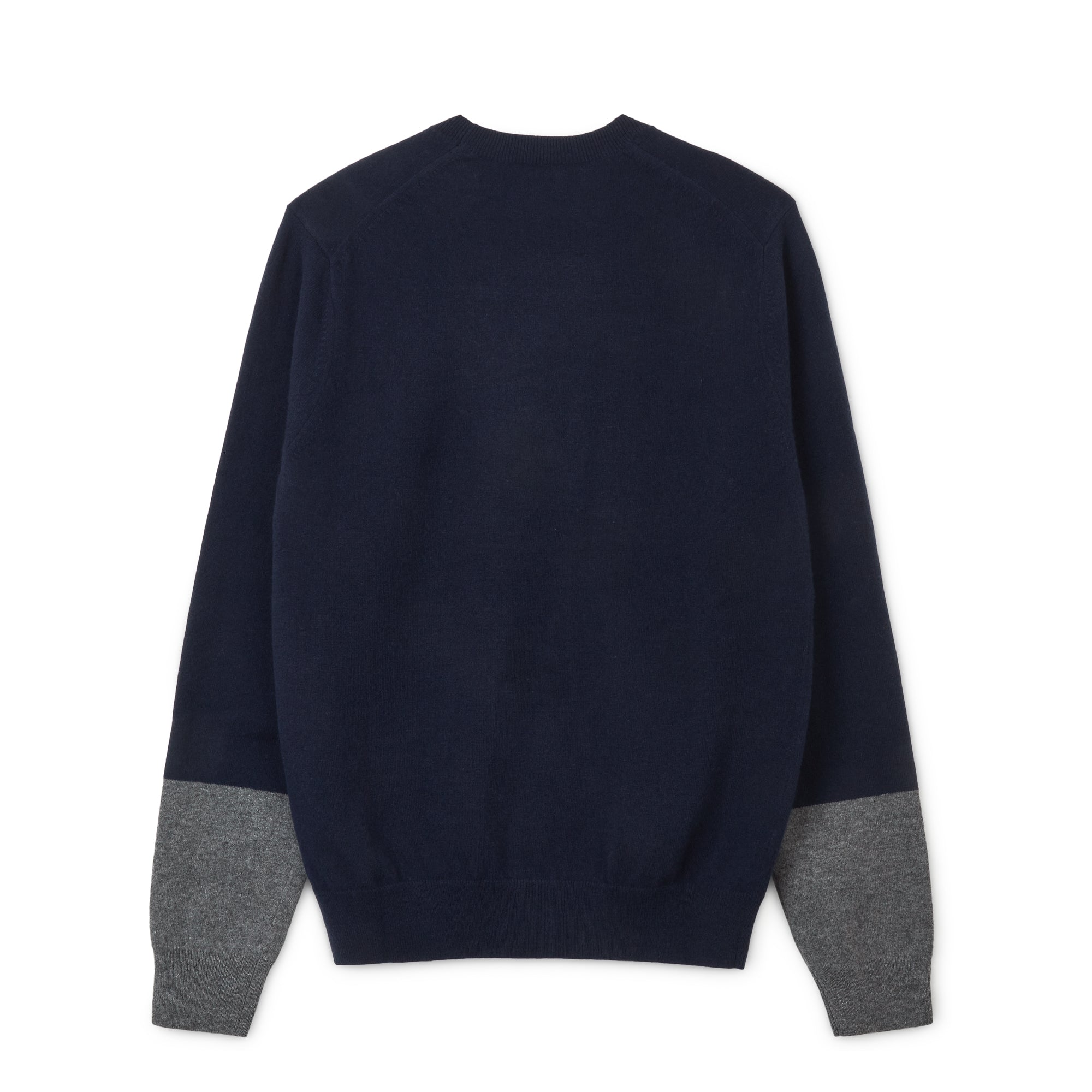 CDG Shirt Forever - Round Neck Contrast Jumper - (Navy/Grey) view 2