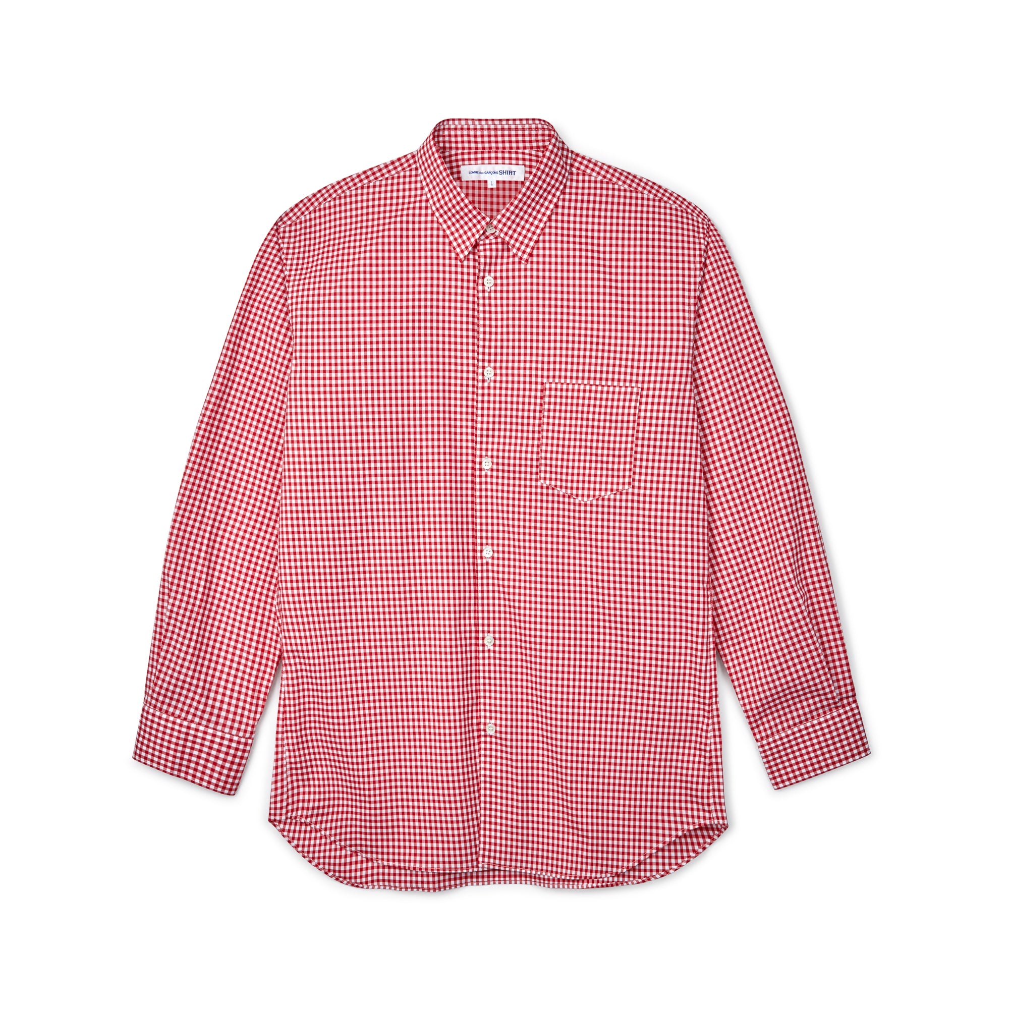 CDG Shirt Forever - Classic Fit Checked Shirt - (Red) view 5
