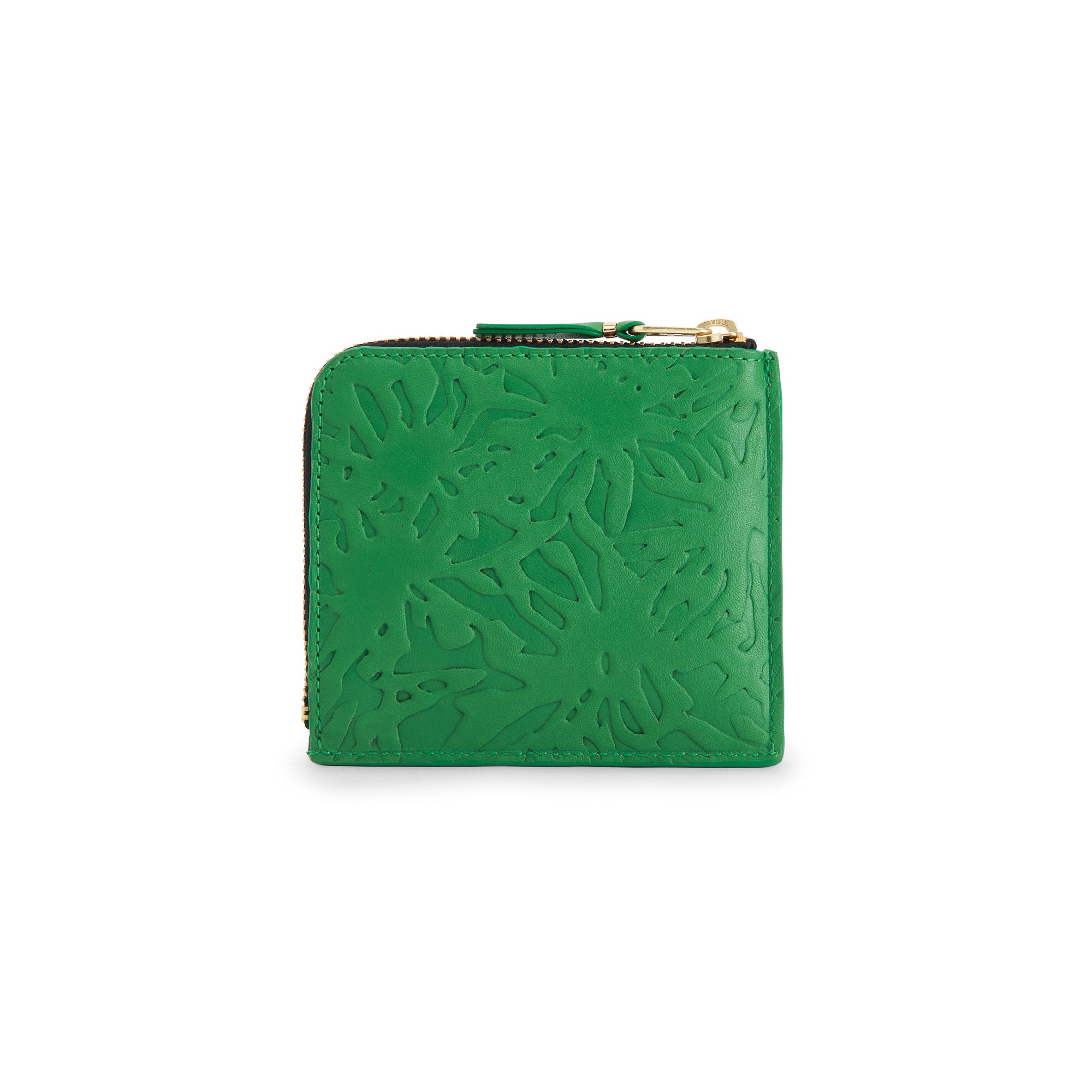 CDG Wallet: Embossed Forest Zip Around Wallet (Green SA3100EF 