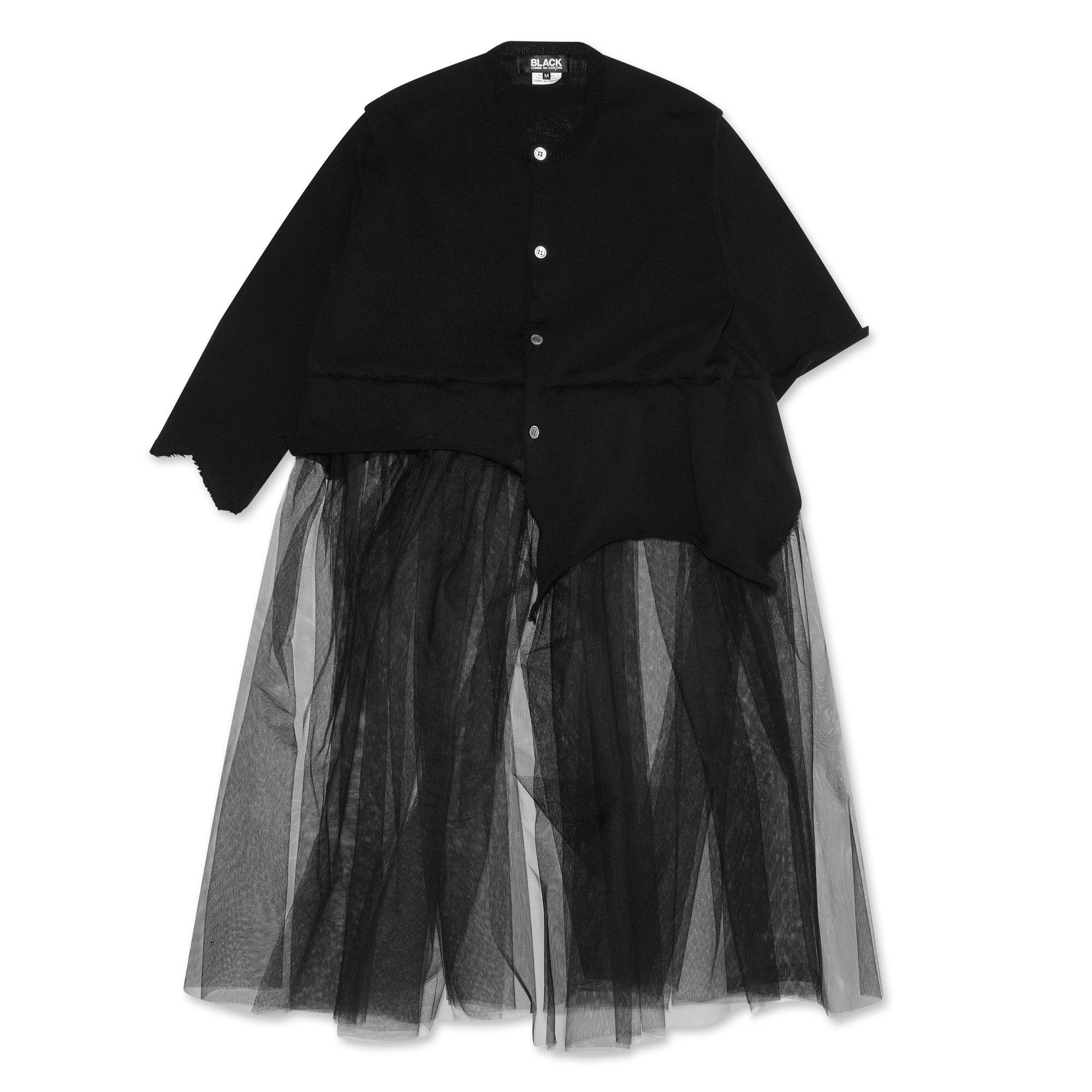 BLACK Comme des Garçons - Acrylic Nylon Cardigan - (Black) view 1