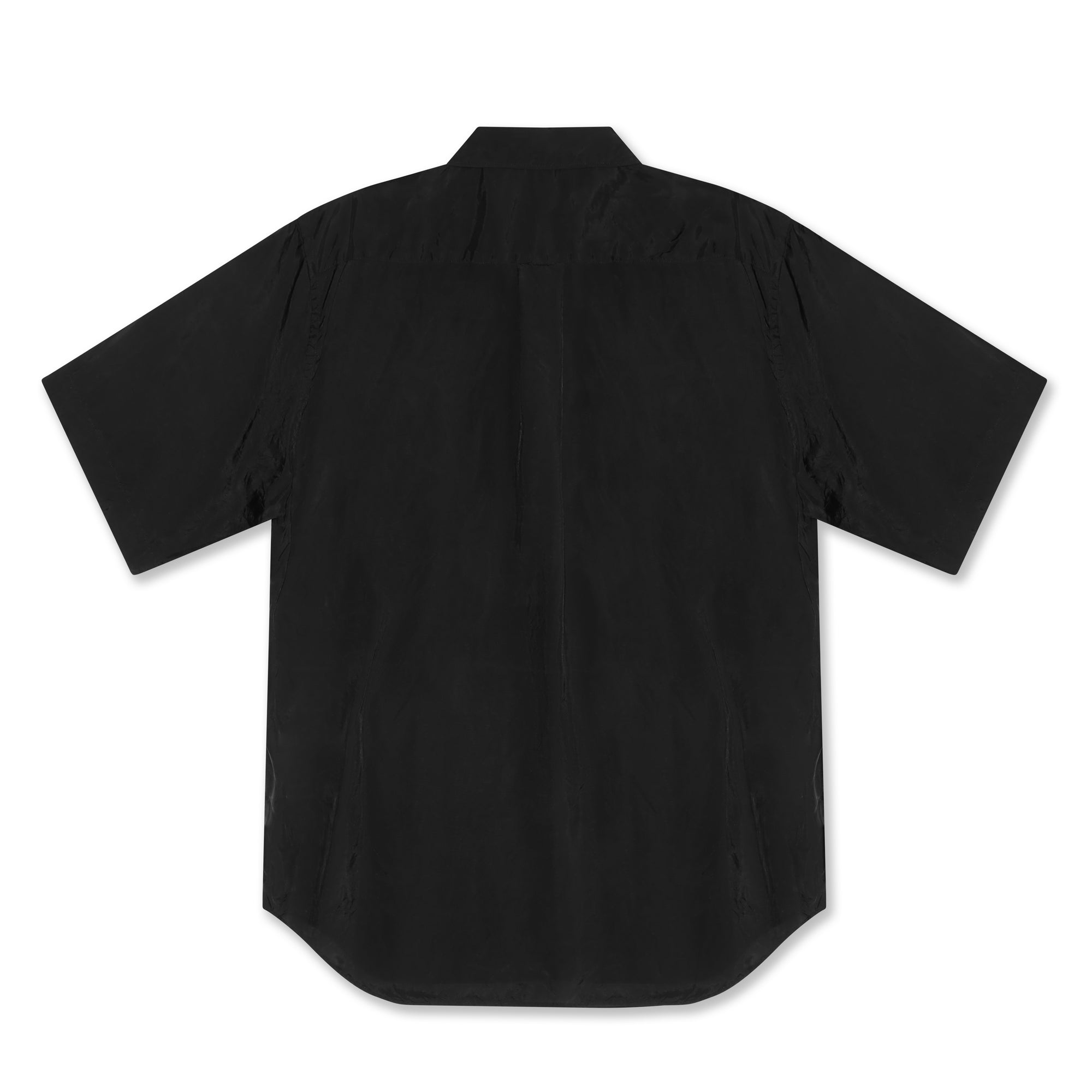 BLACK Comme des Garçons - Cupro Taffeta Short Sleeve Shirt - (Black) view 2
