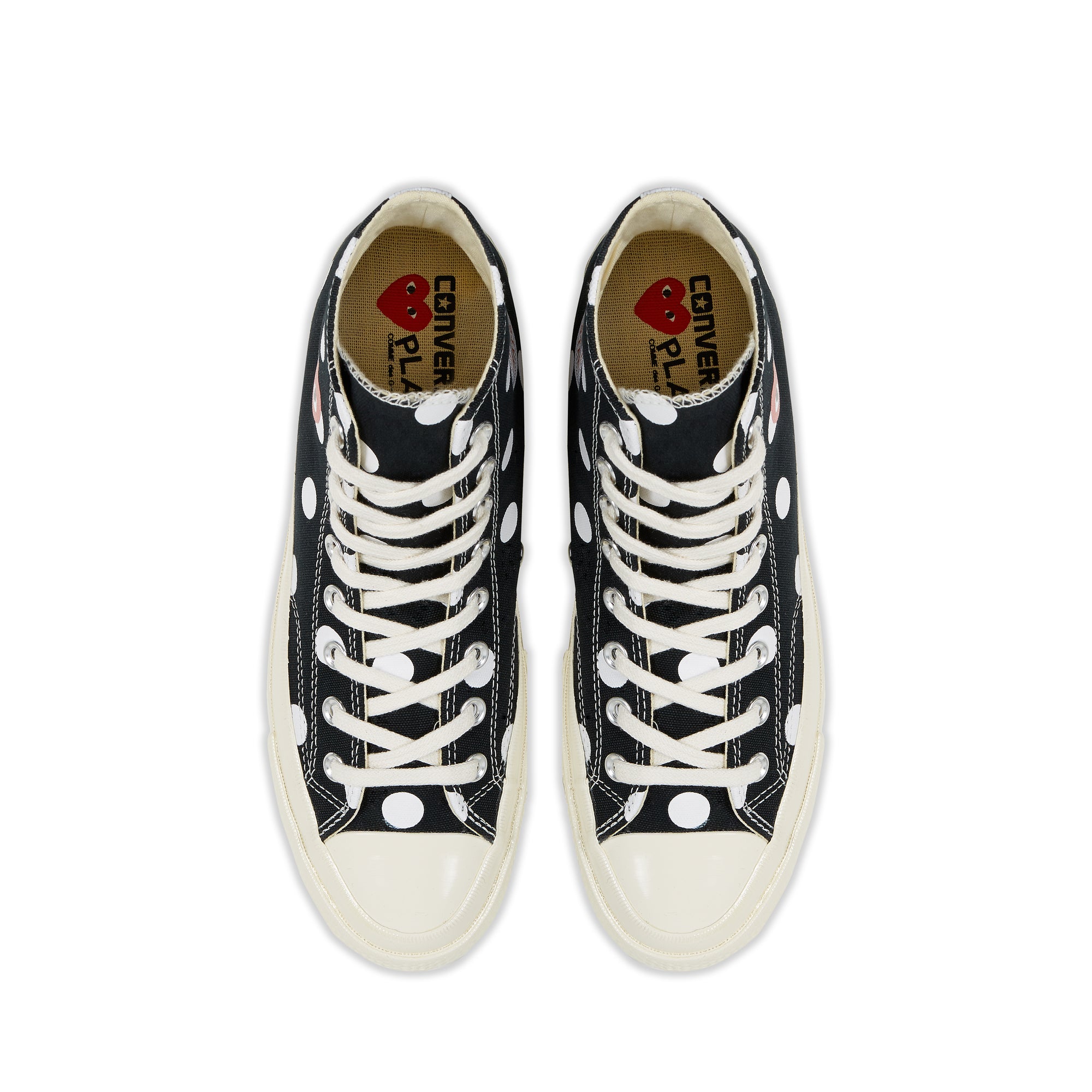 Play Converse - Polka Dot Red Heart Chuck Taylor All Star ’70 High Sneakers - (Black) view 2