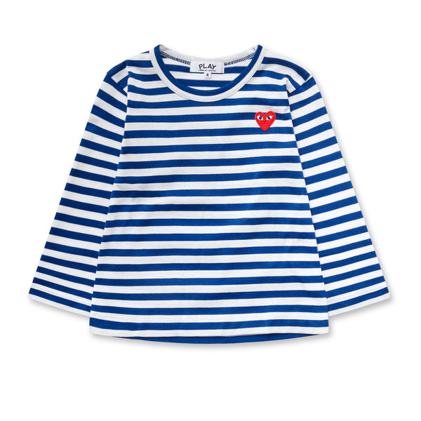 Play - Red Kid’s Striped Long Sleeve T-Shirt - (Blue)