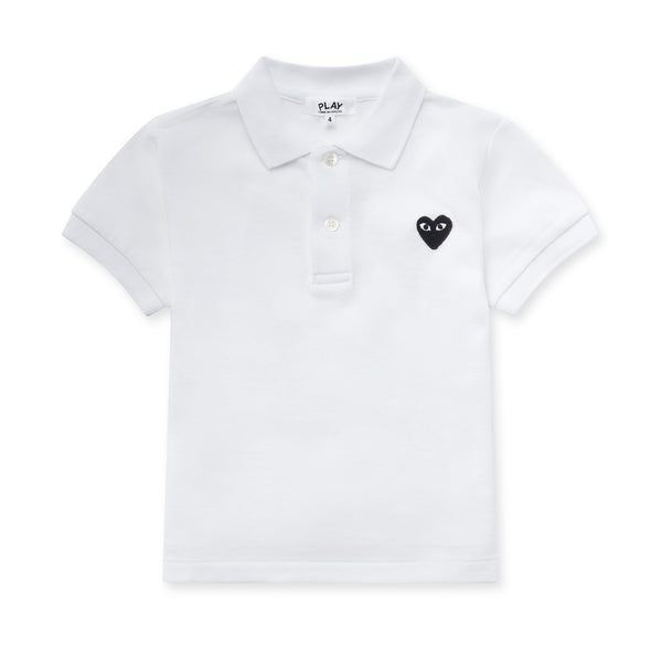 Play - Black Kid’s Polo Shirt - (White)