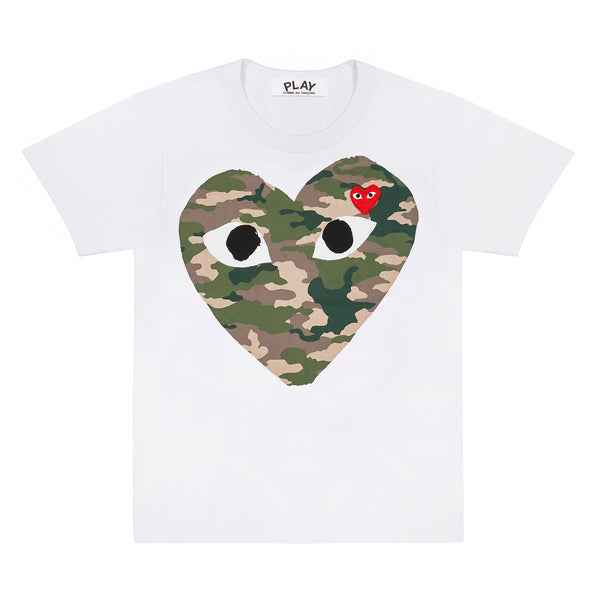 Play - Camouflage Heart T-Shirt - (White)