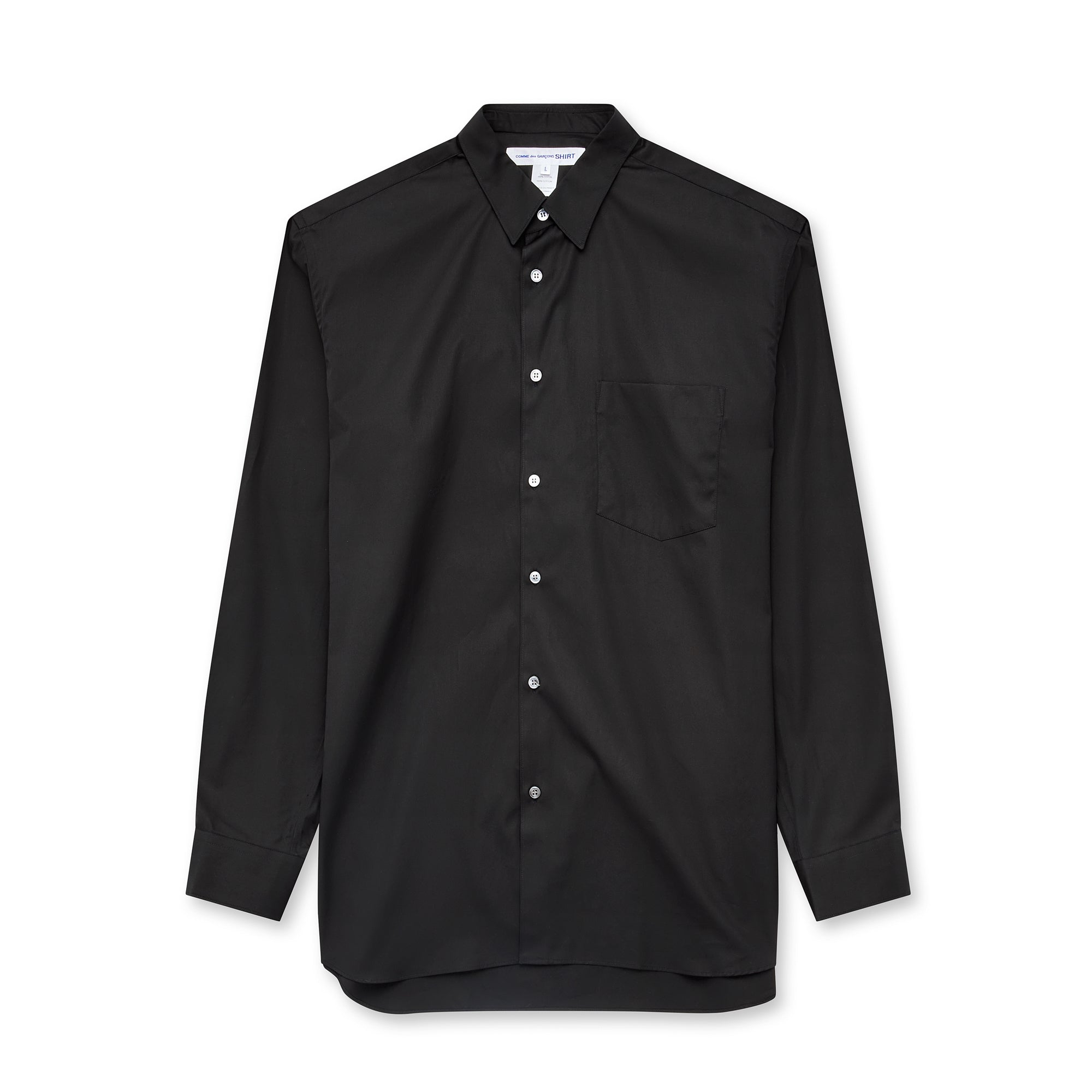 CDG Shirt Forever: Wide Fit Cotton Shirt (Black) | DSML E-SHOP