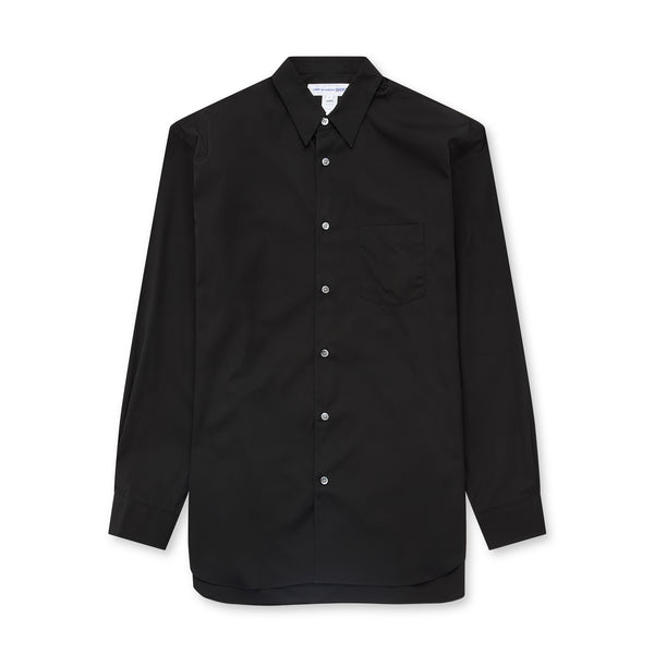 CDG Shirt Forever - Classic Fit Woven Cotton Shirt - (Black)