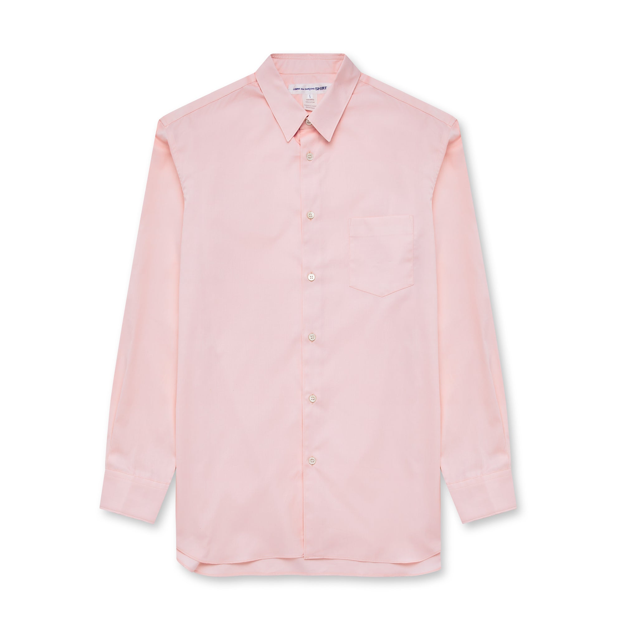 CDG Shirt Forever - Classic Fit Woven Cotton Shirt - (Pink) view 1