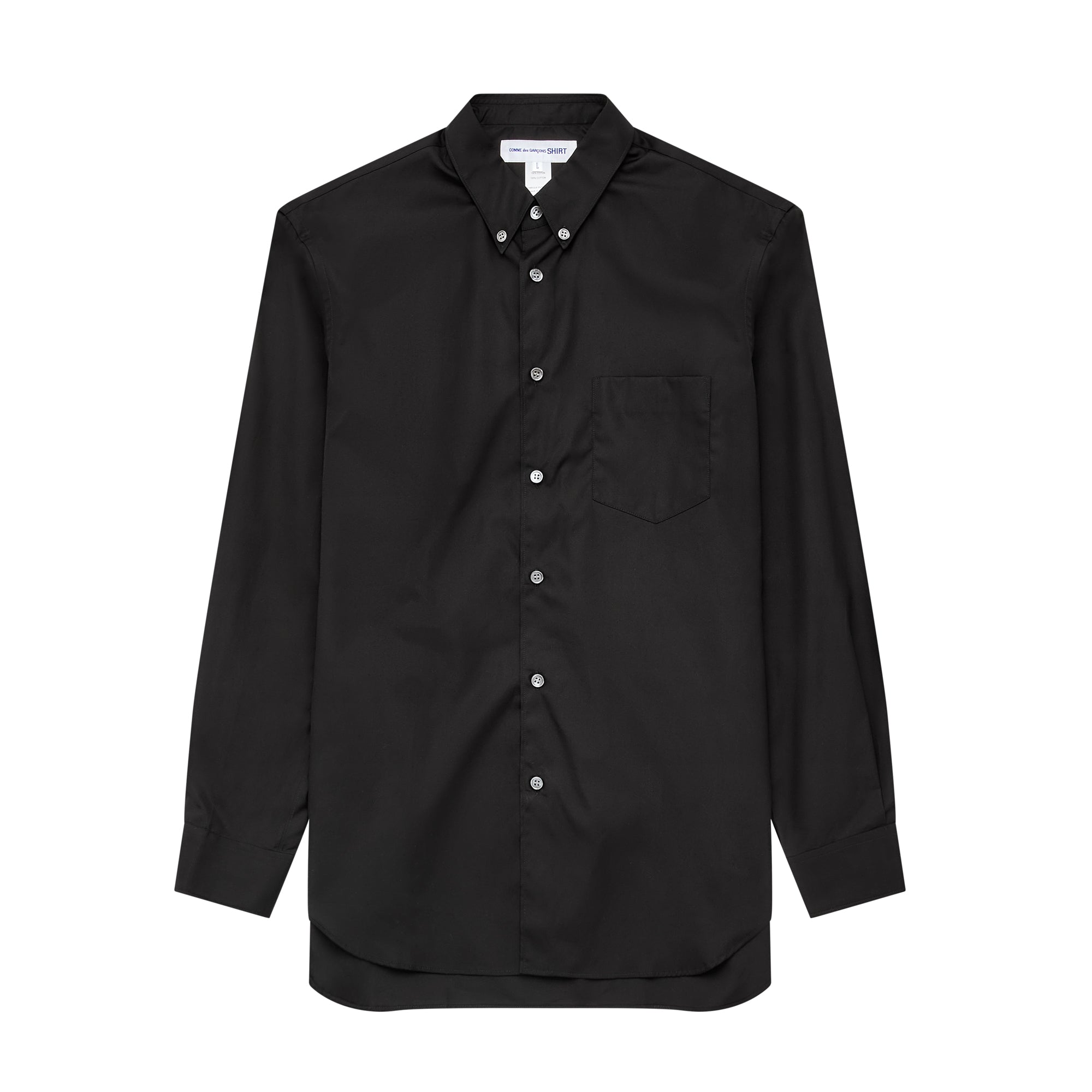 CDG Shirt Forever - Slim Fit Button-Down Cotton Shirt - (Black) view 5