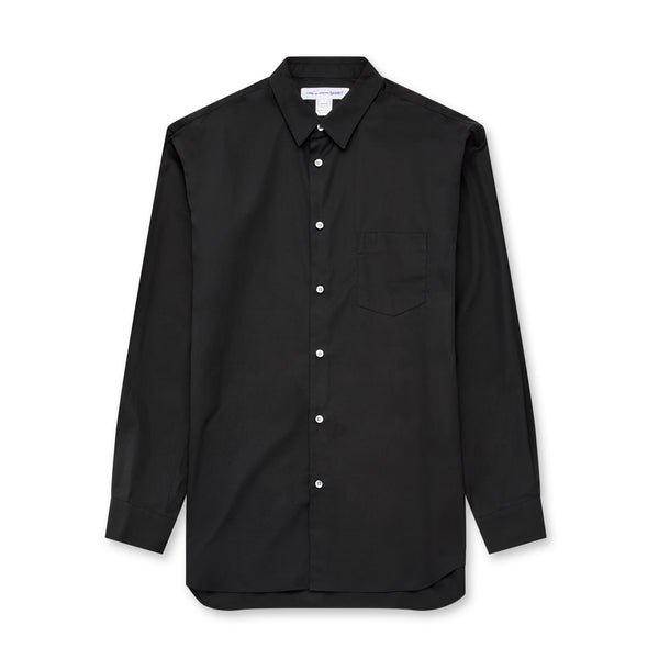CDG Shirt Forever - Classic Fit Poplin Plain Shirt - (Black)