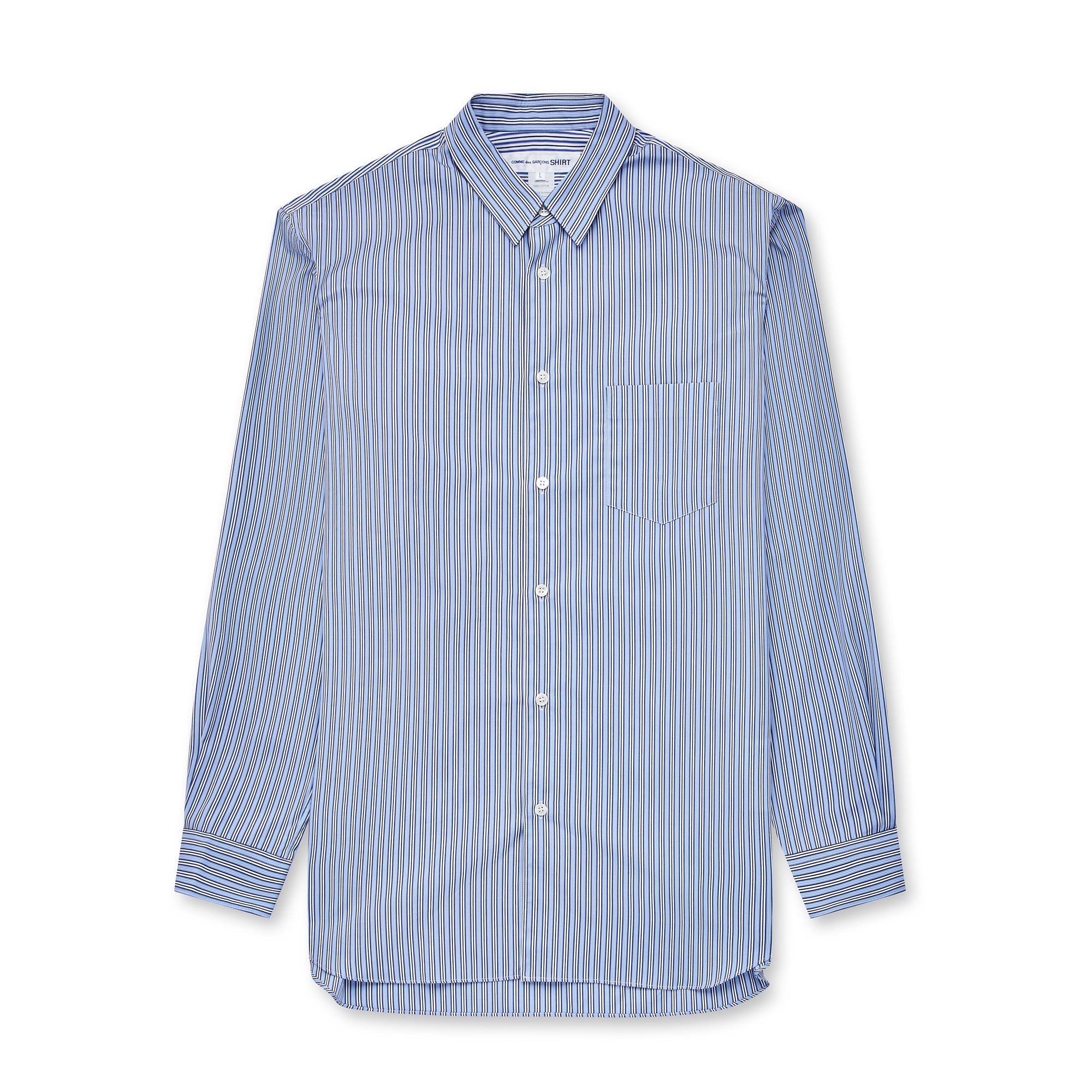 CDG Shirt Forever - Classic Fit Striped Poplin Shirt - (Stripe 1) view 1