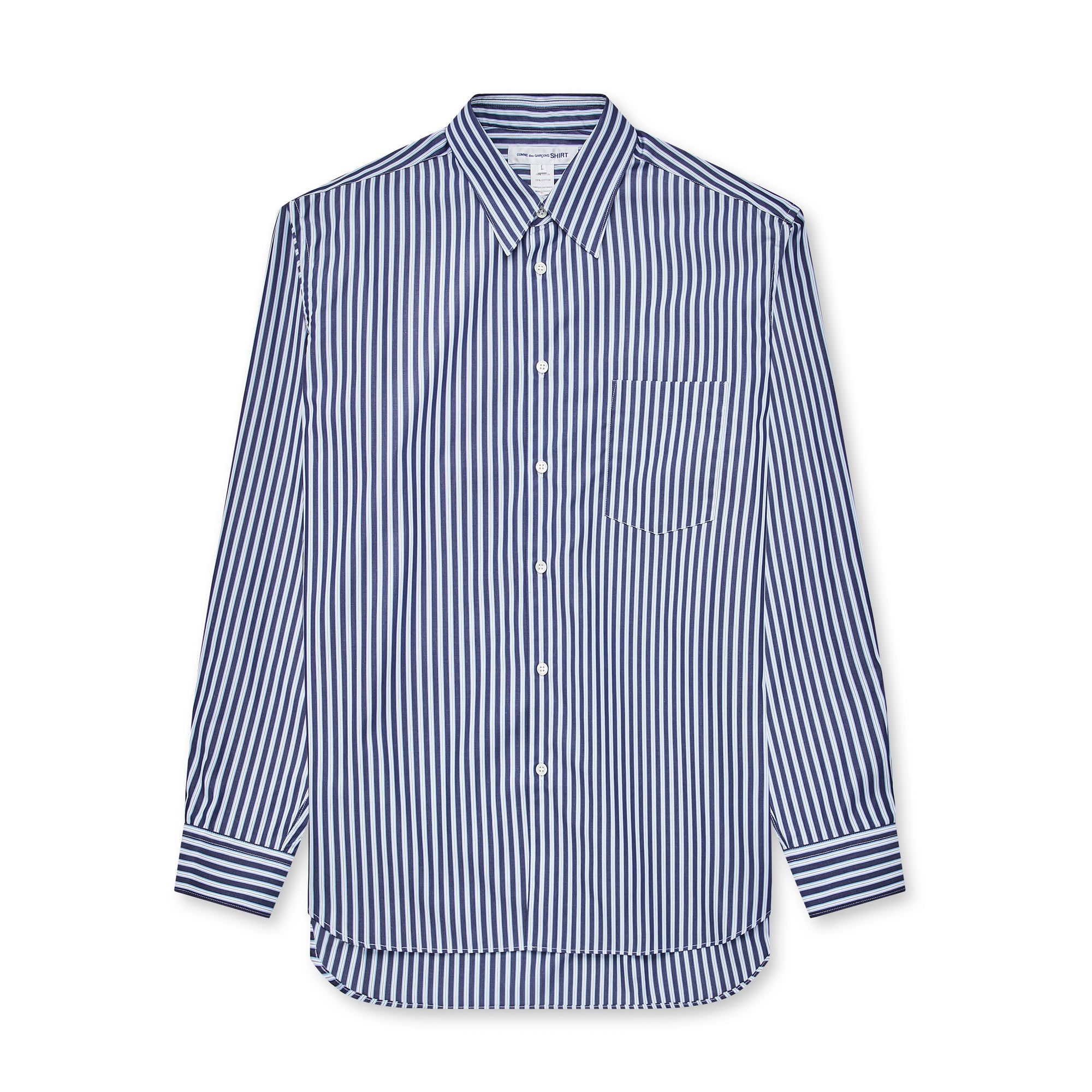 CDG Shirt Forever - Wide Fit Cotton Shirt - (Stripe 3) view 5