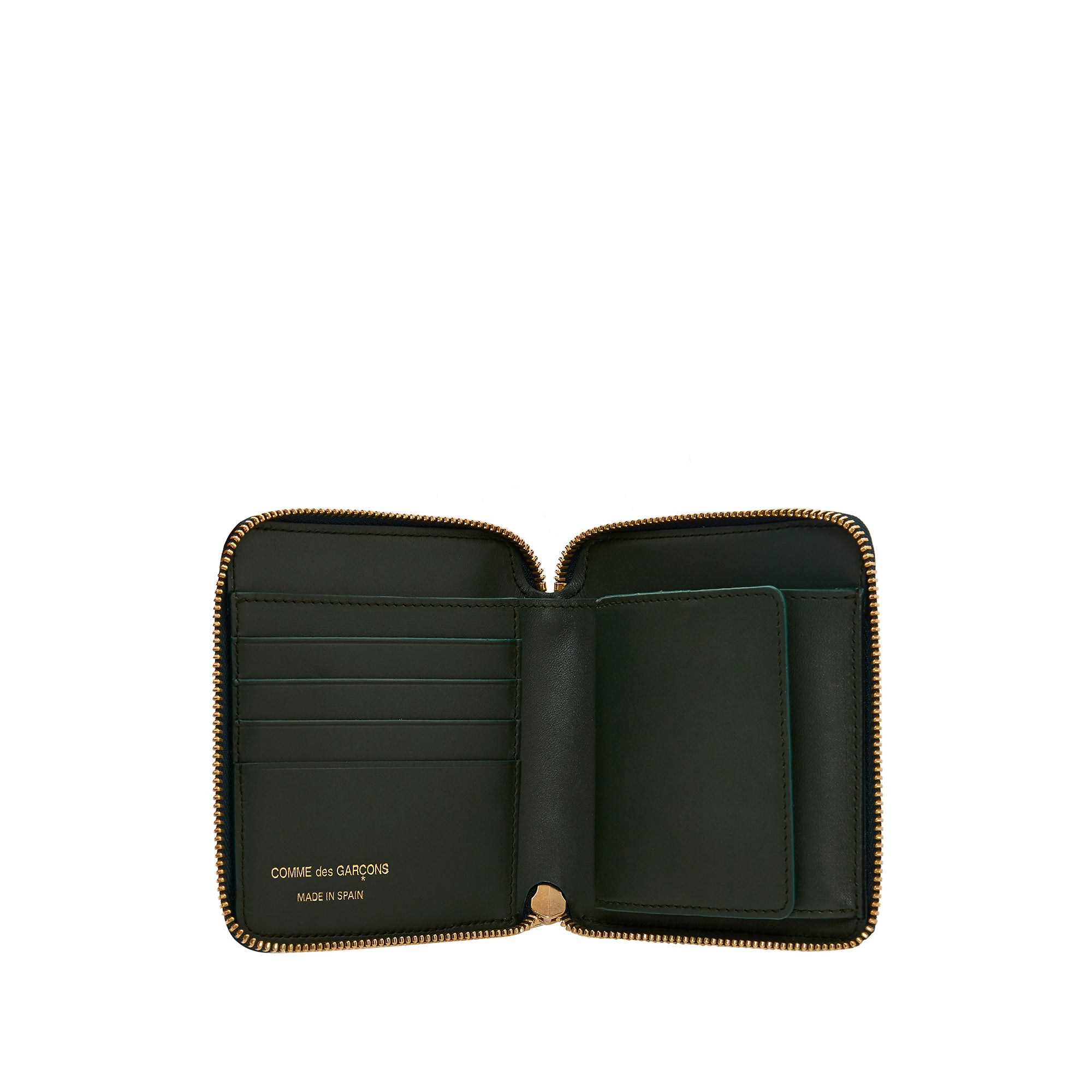 CDG Wallet - Classic Colour Full Zip Around Wallet - (SA2100 Bottle Green) view 3, Click to Zoom in