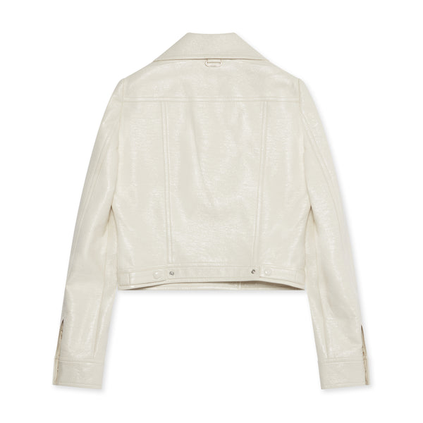 Courreges - Women’s Vinyl Trucker Jacket - (Off White)
