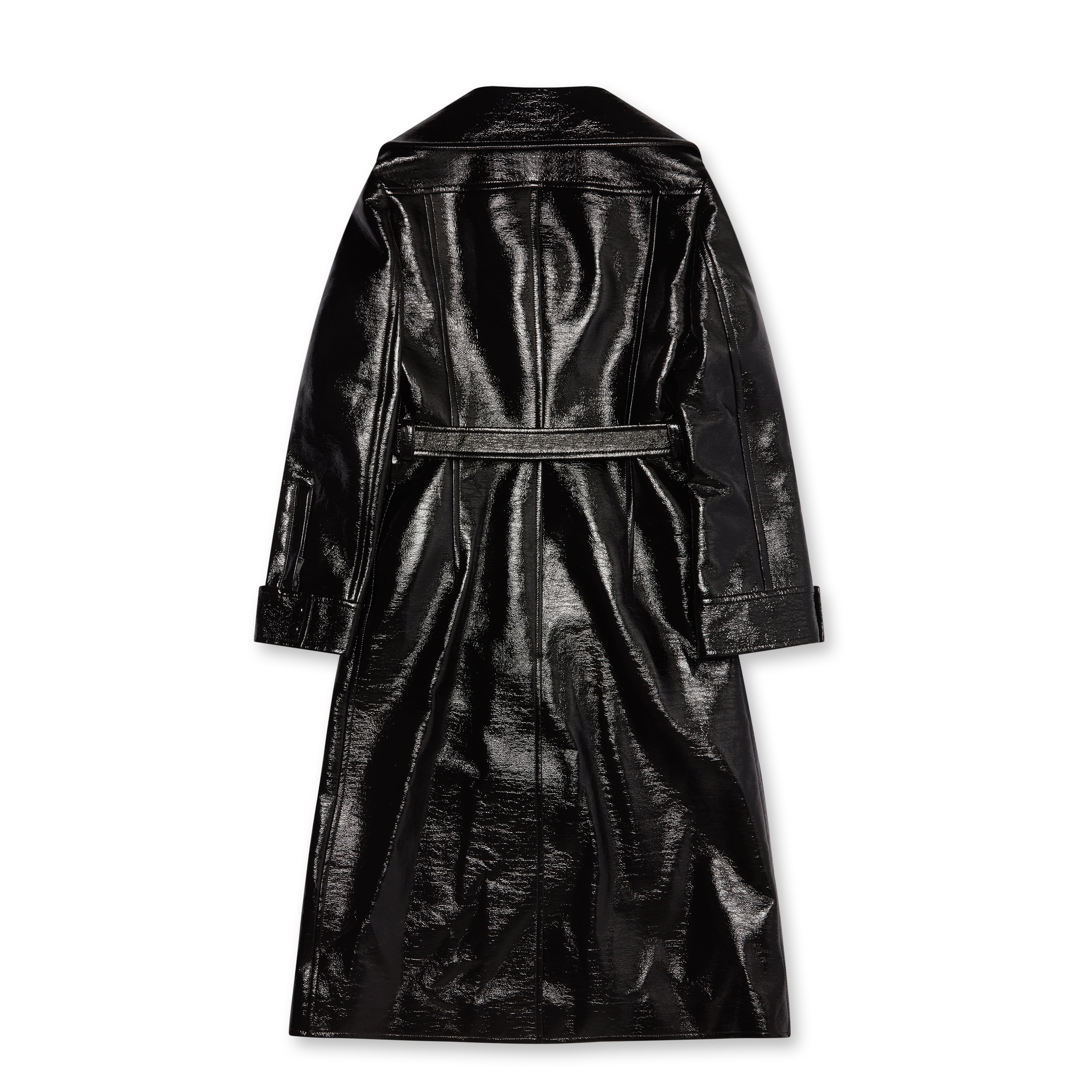 Courreges: Women's Vinyl Iconic Trench Coat (Black) | Dover Street