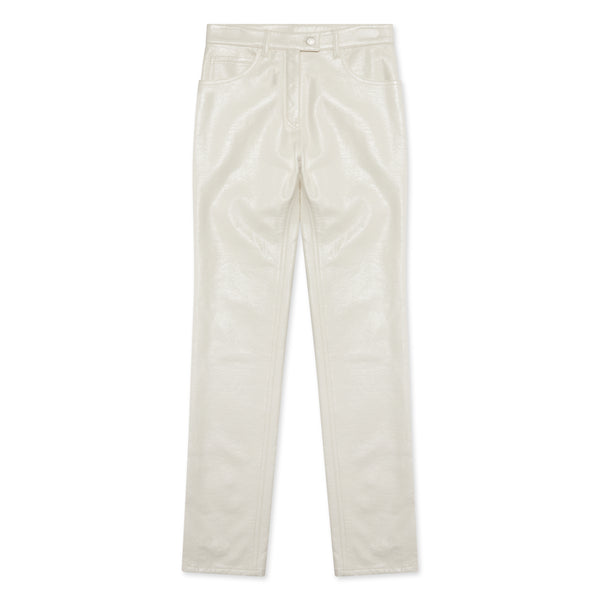 Courreges - Women’s Vinyl 5-Pocket Iconic Pants - (Off White)