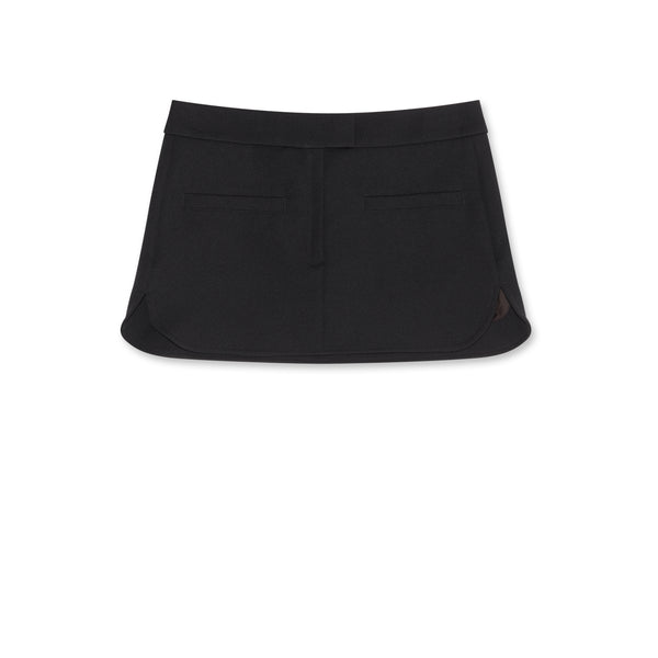 Courreges - Women’s Twill Heritage Pocket Mini Skirt - (Black)
