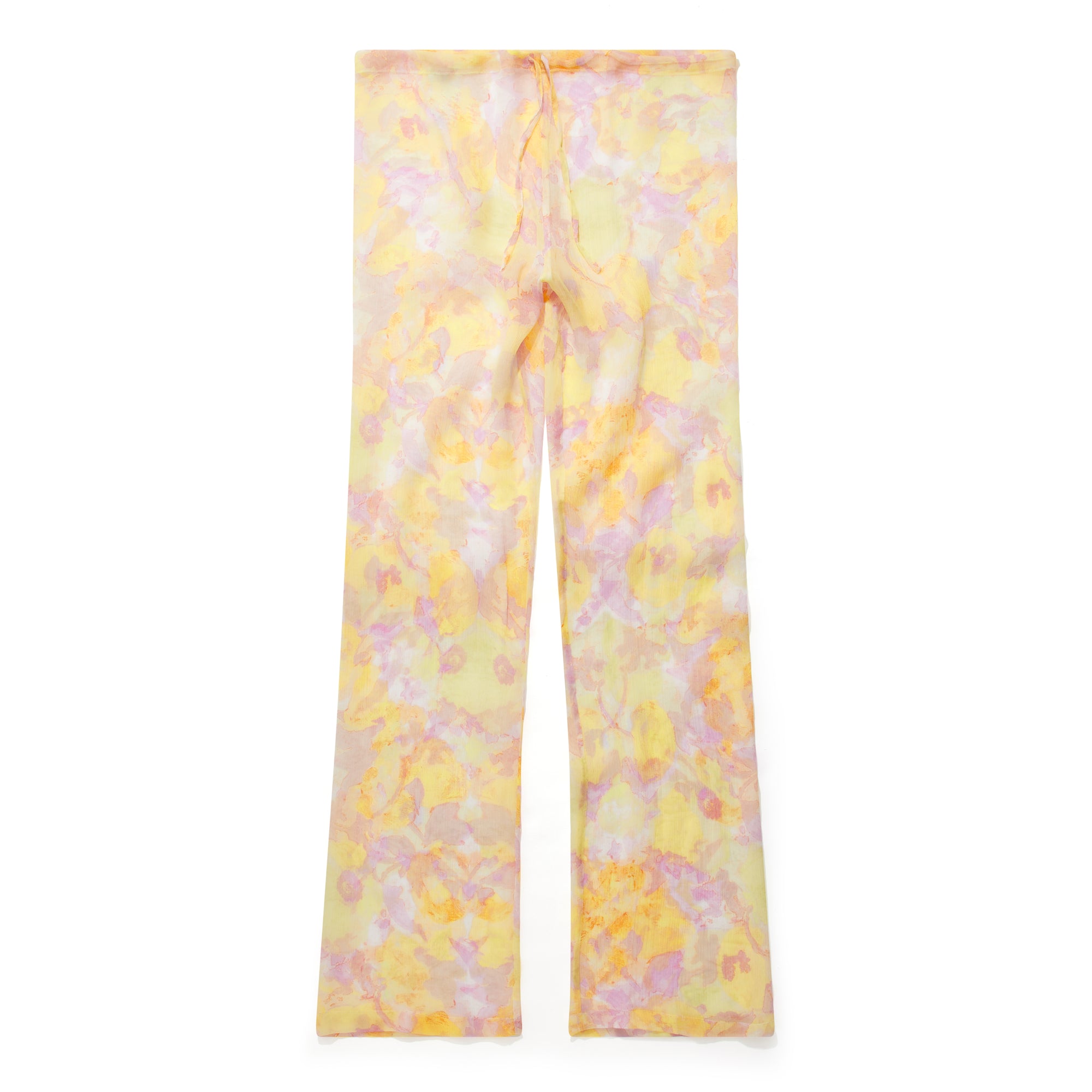 Dries Van Noten - Women’s Floral Print Pants - (Orange/Yellow) view 1