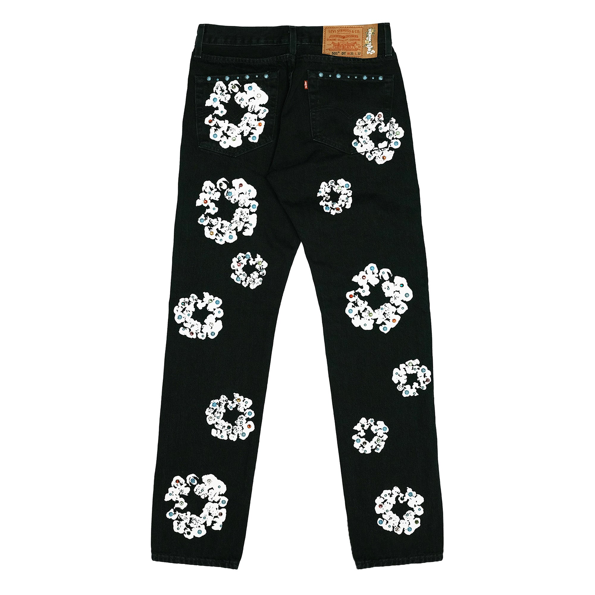 Denim Tears - Rhinestone Cotton Wreath Jean - (Black)